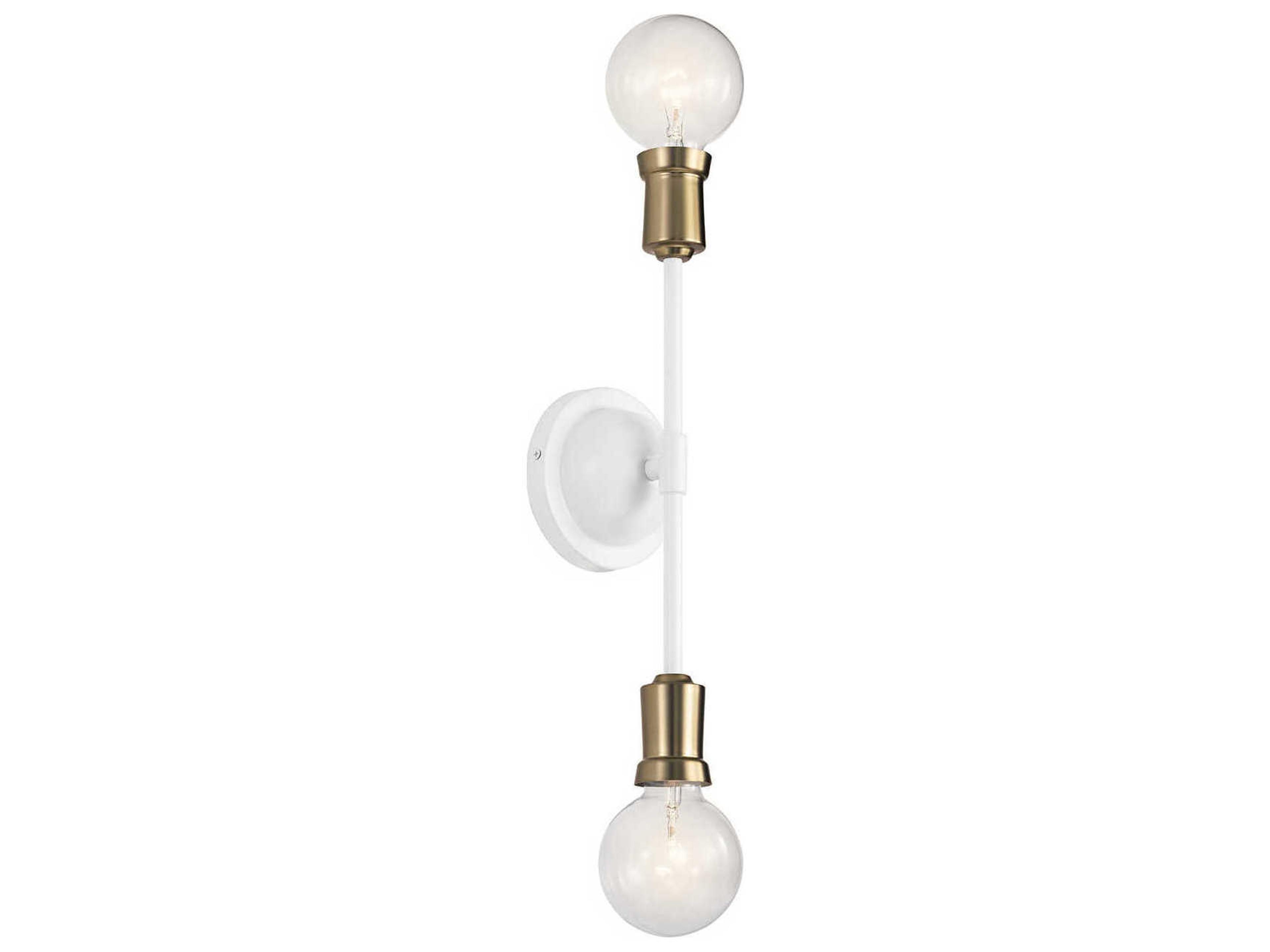 Armstrong 2-Light White Wall Sconce
