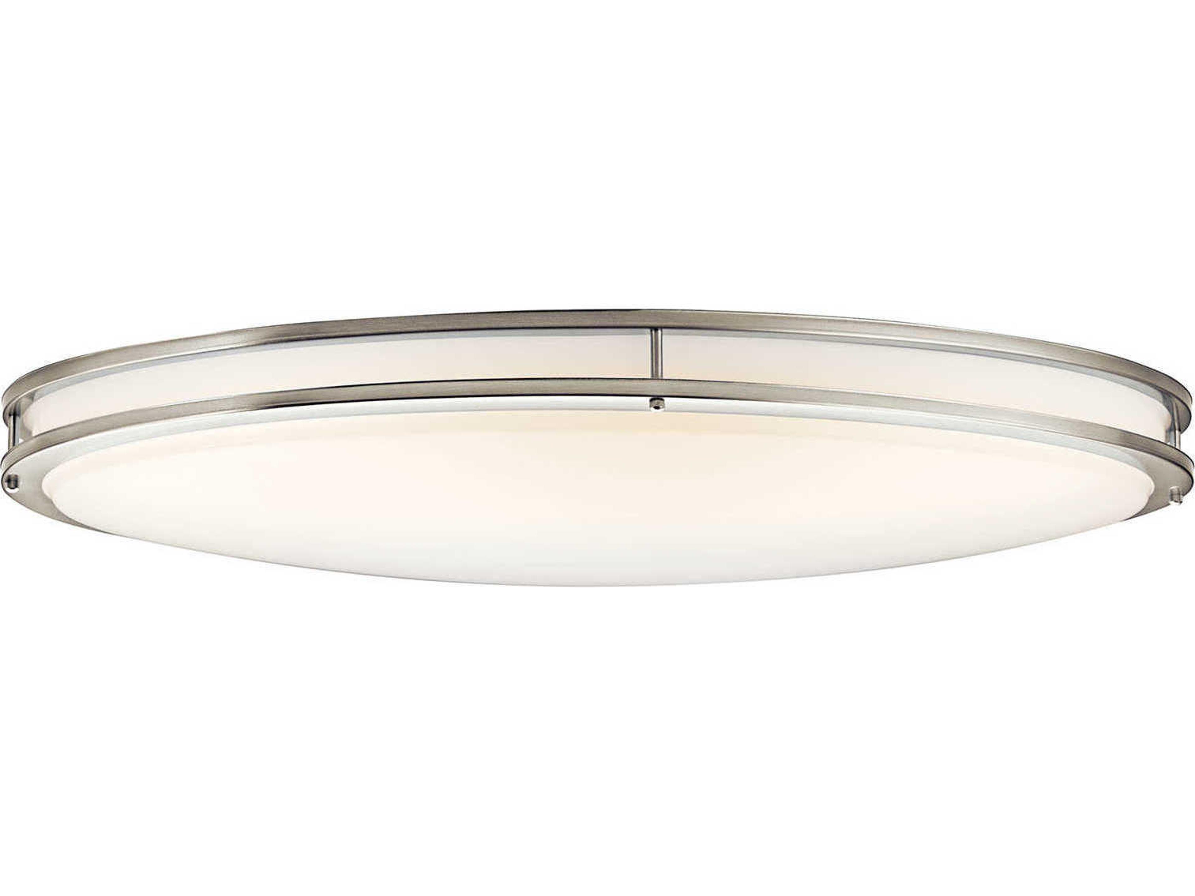 Avon 1-Light Brushed Nickel LED Round Flush Mount