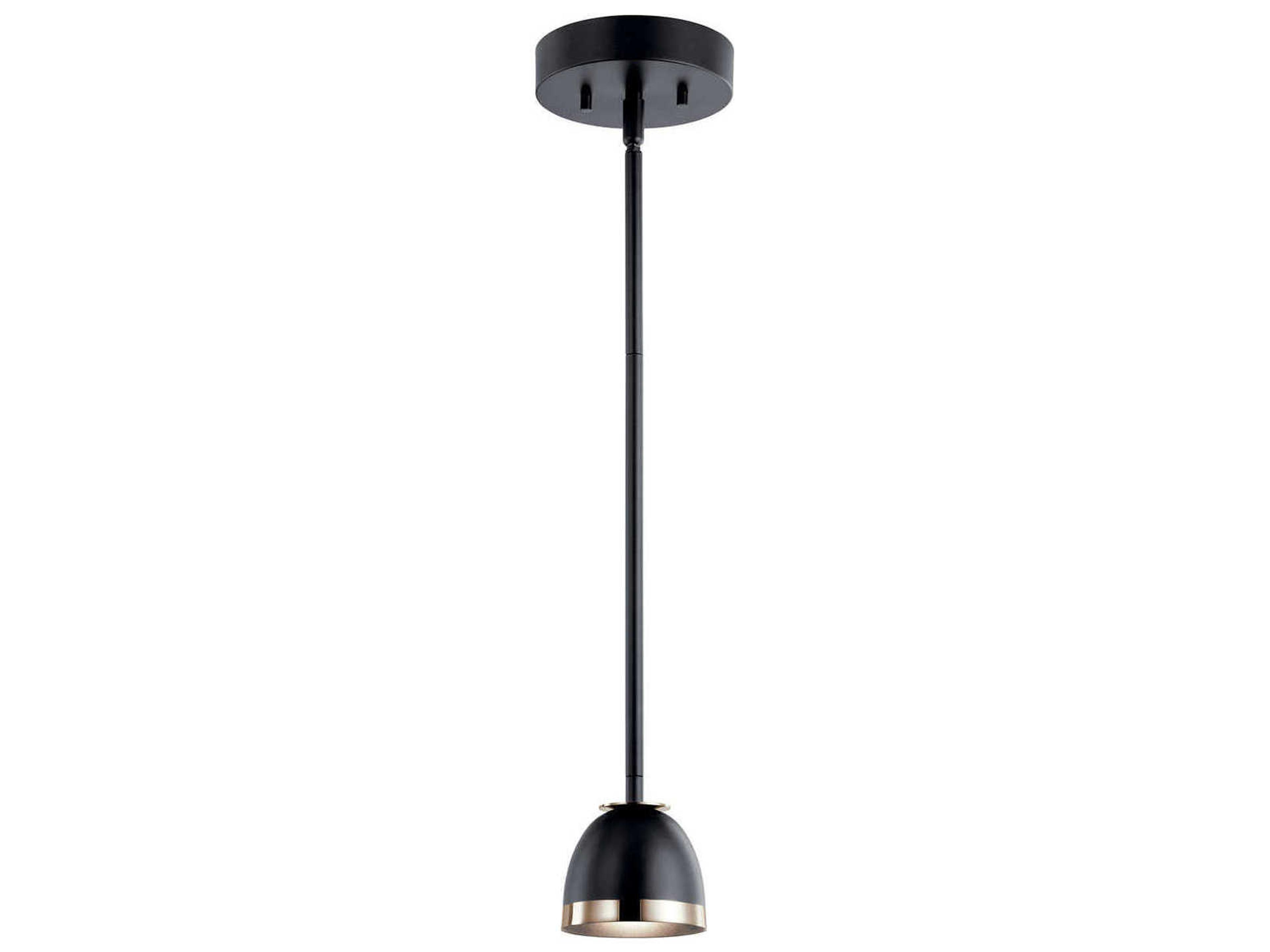 Baland 1-Light Black LED Bowl Dome Mini Pendant