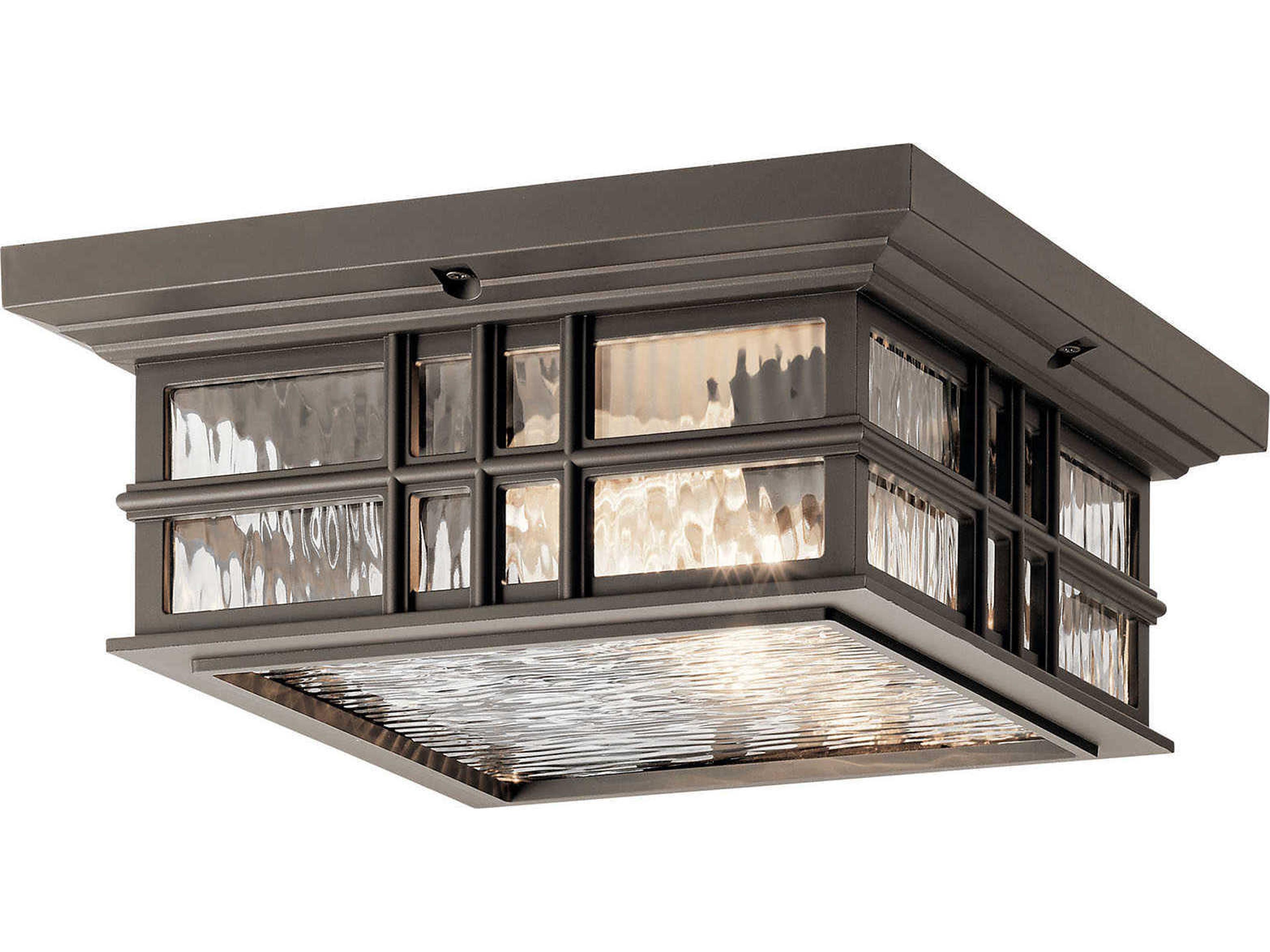 Beacon Square 2 - Light Glass Outdoor Ceiling Light