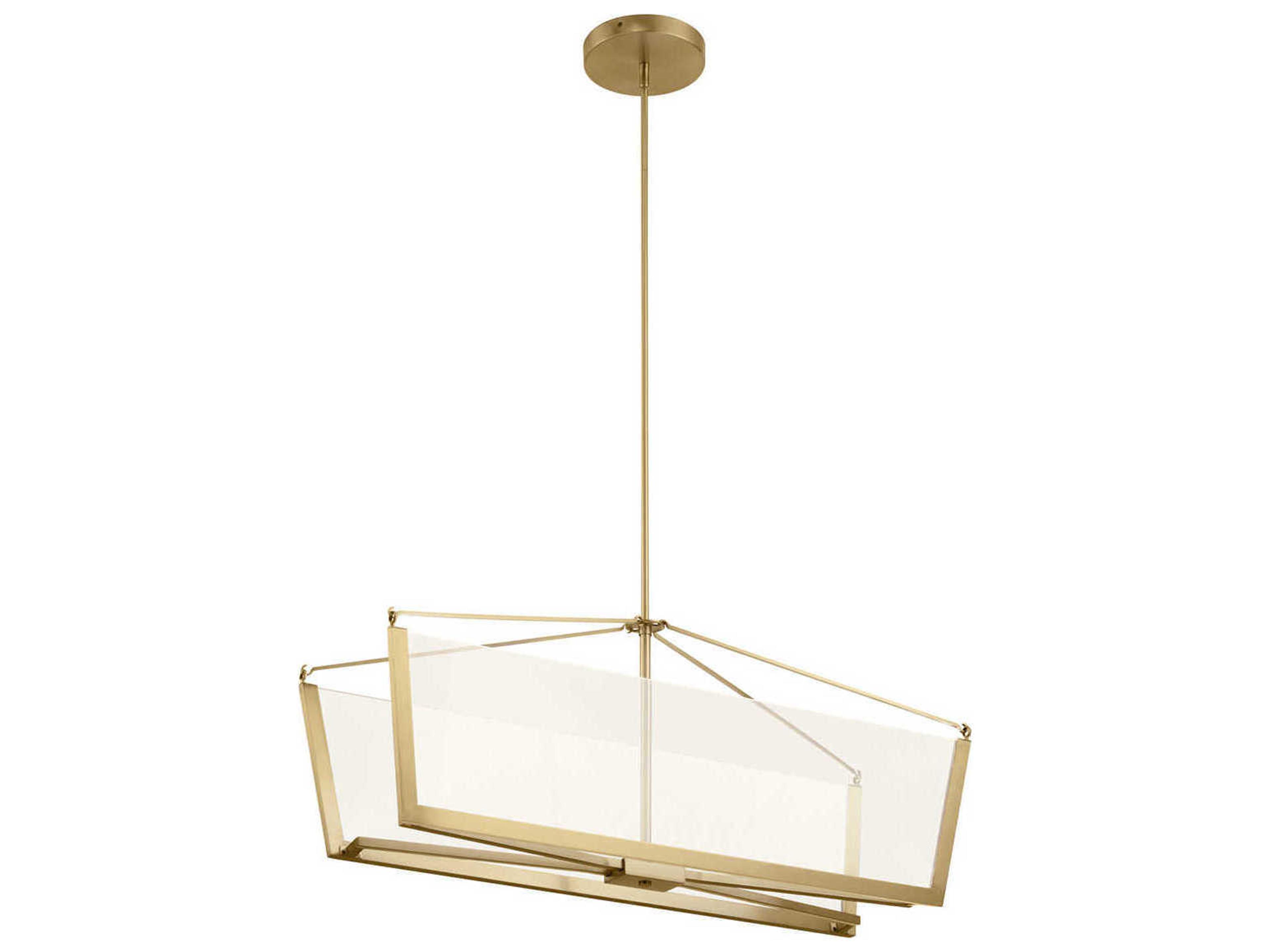 Calters Champagne Gold LED Geometric Island Pendant