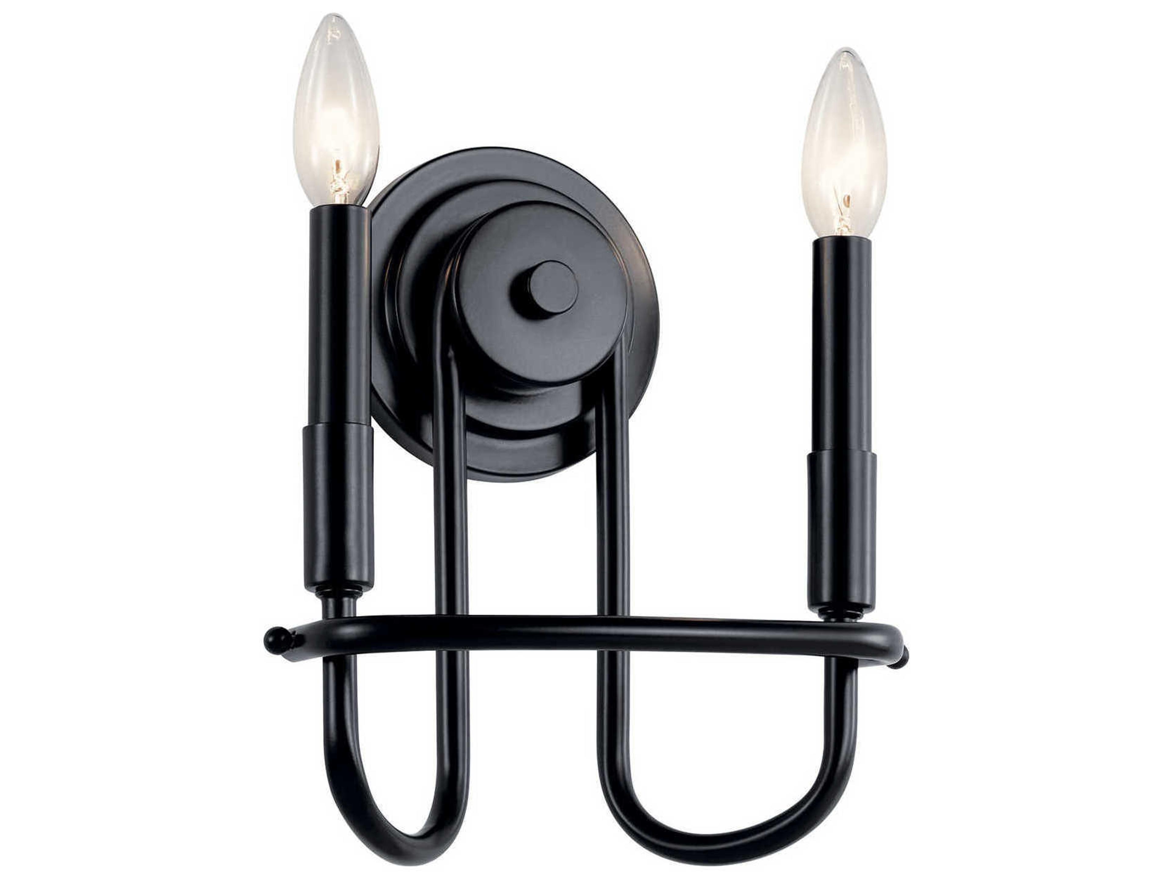 Capitol Hill 2-Light Black Wall Sconce