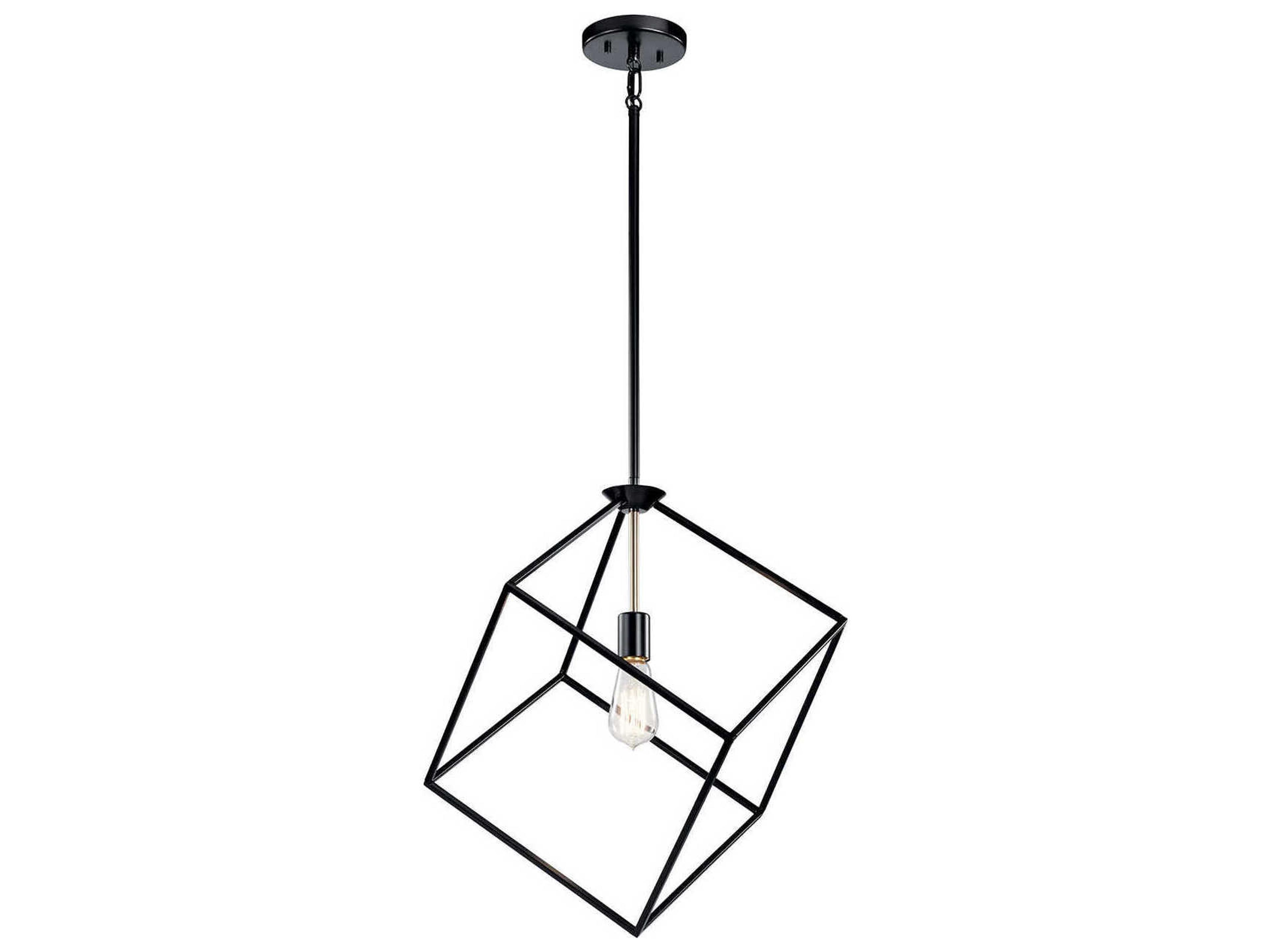 Cartone 1-Light Black Geometric Pendant