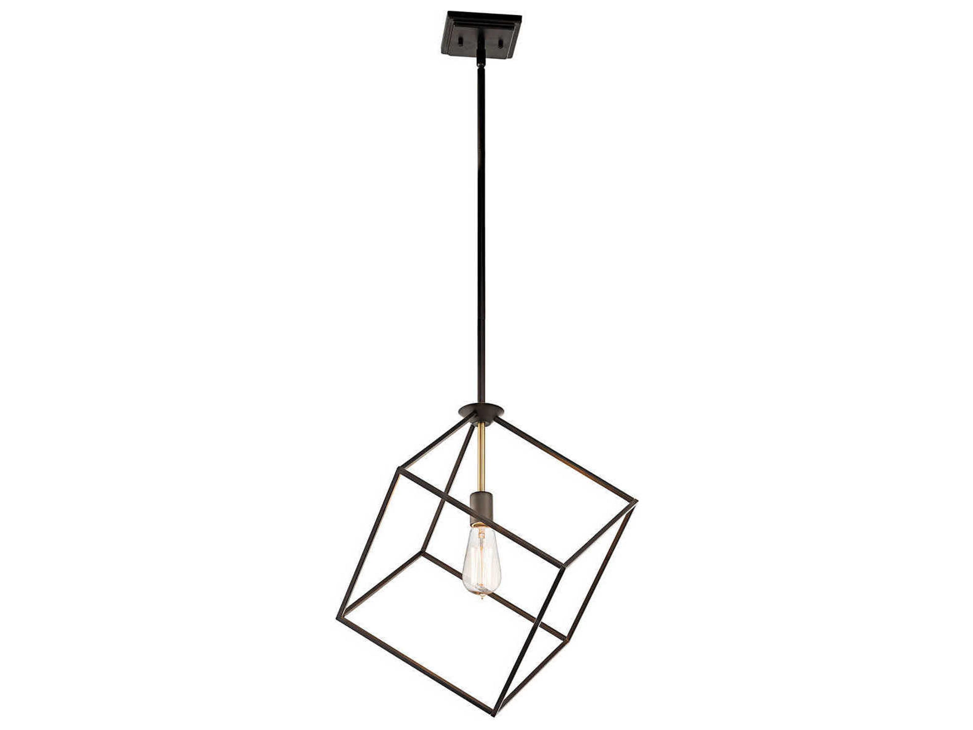 Cartone 1-Light Olde Bronze Geometric Pendant