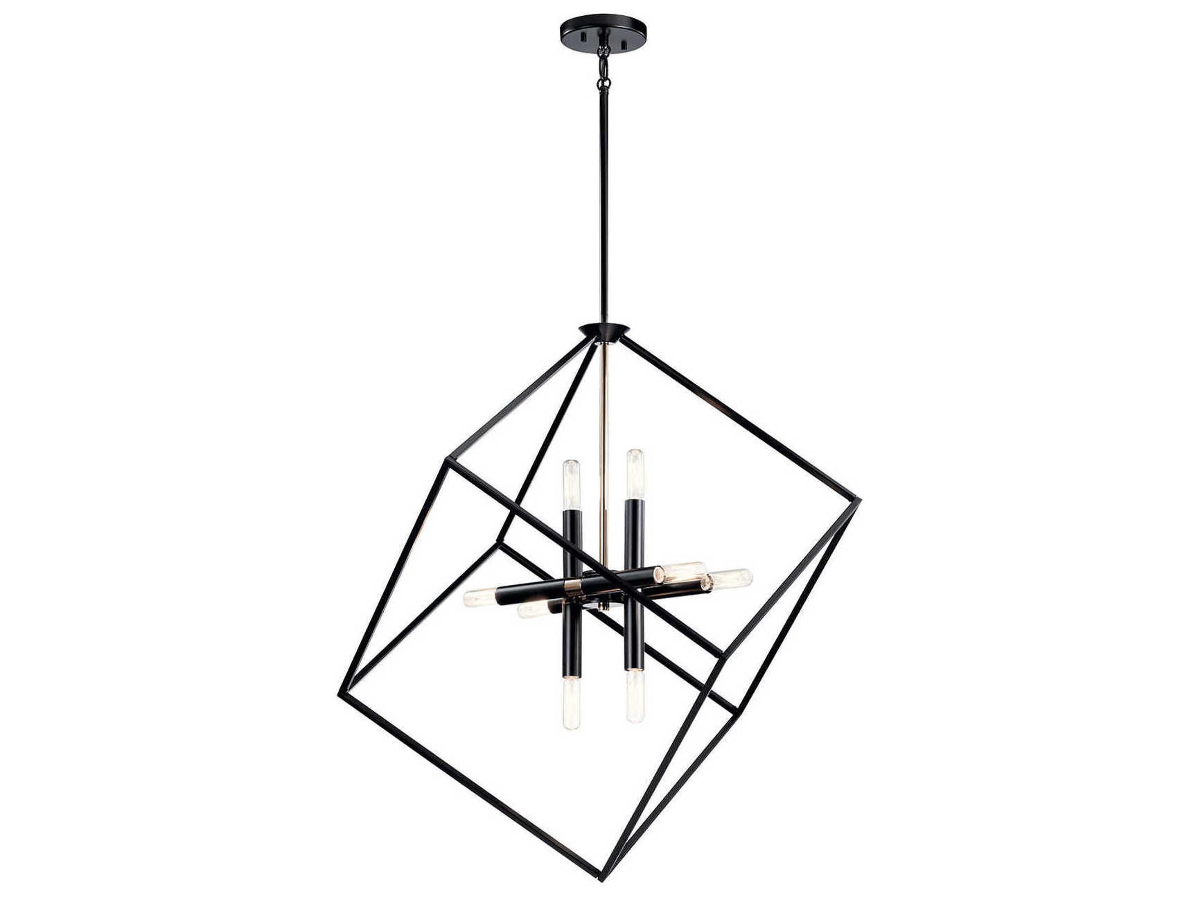 Cartone 8-Light Black Geometric Pendant