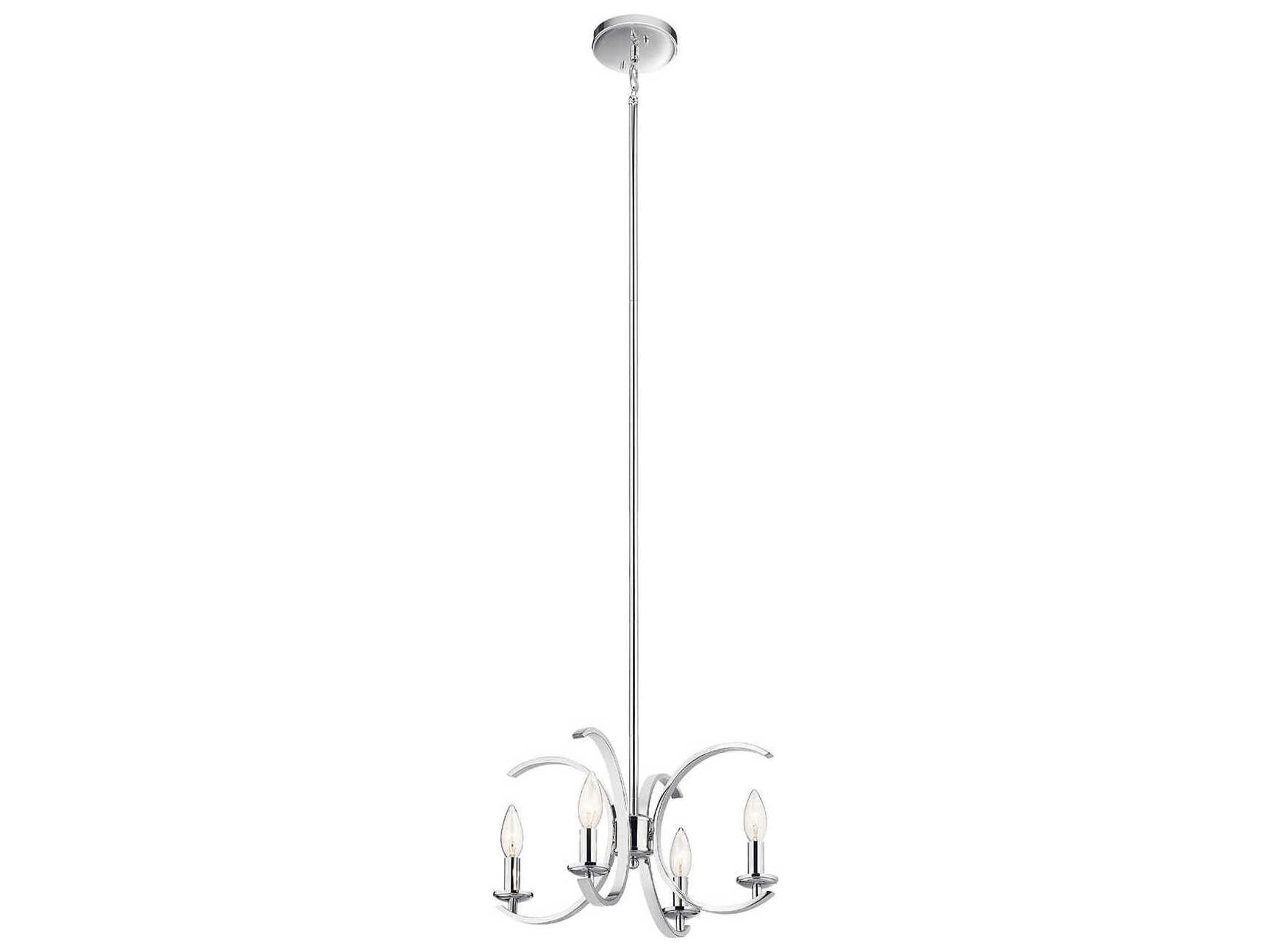 Cassadee 4-Light Chrome Candelabra Chandelier