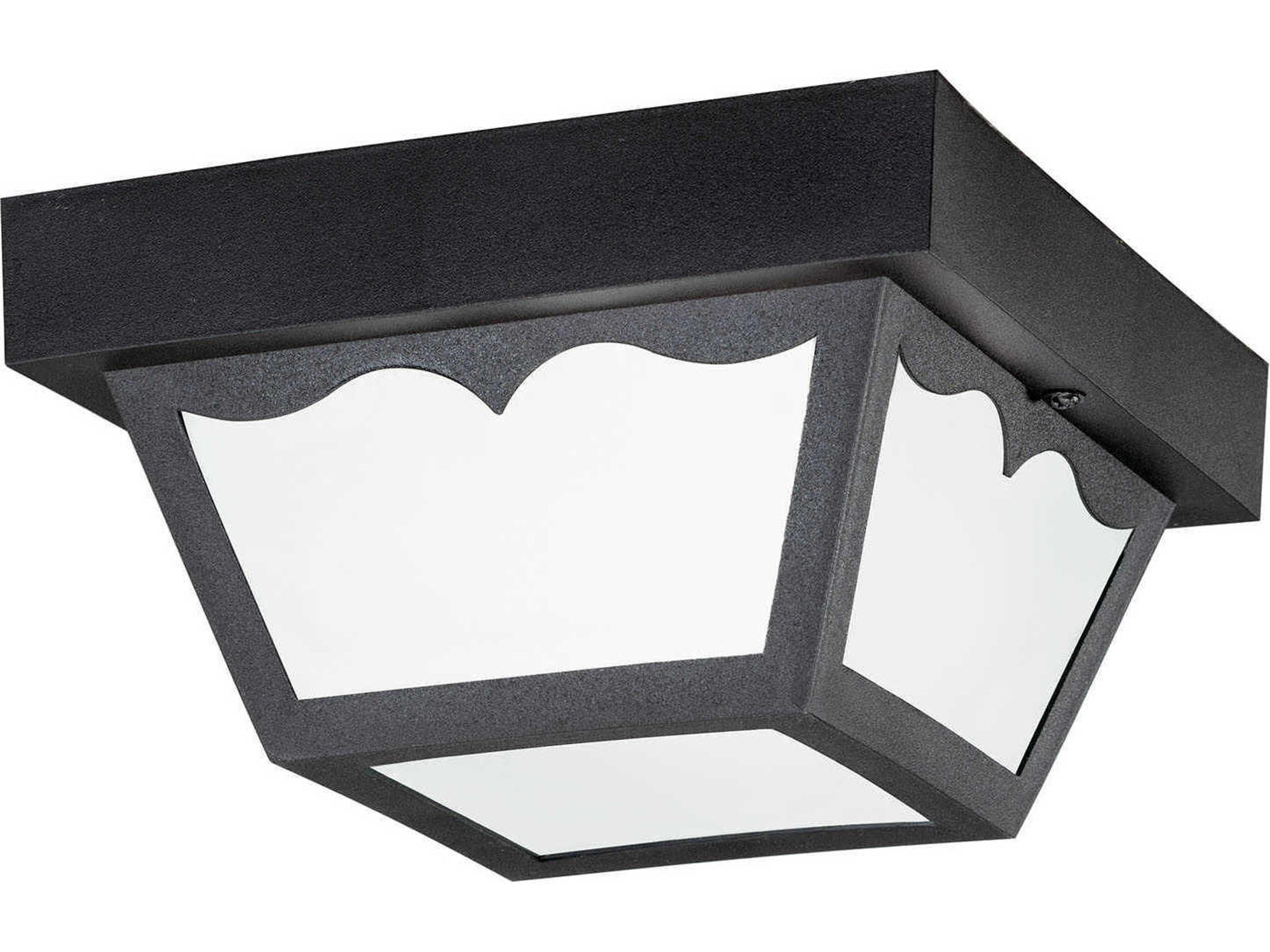 1 - Light Glass Outdoor Ceiling Light