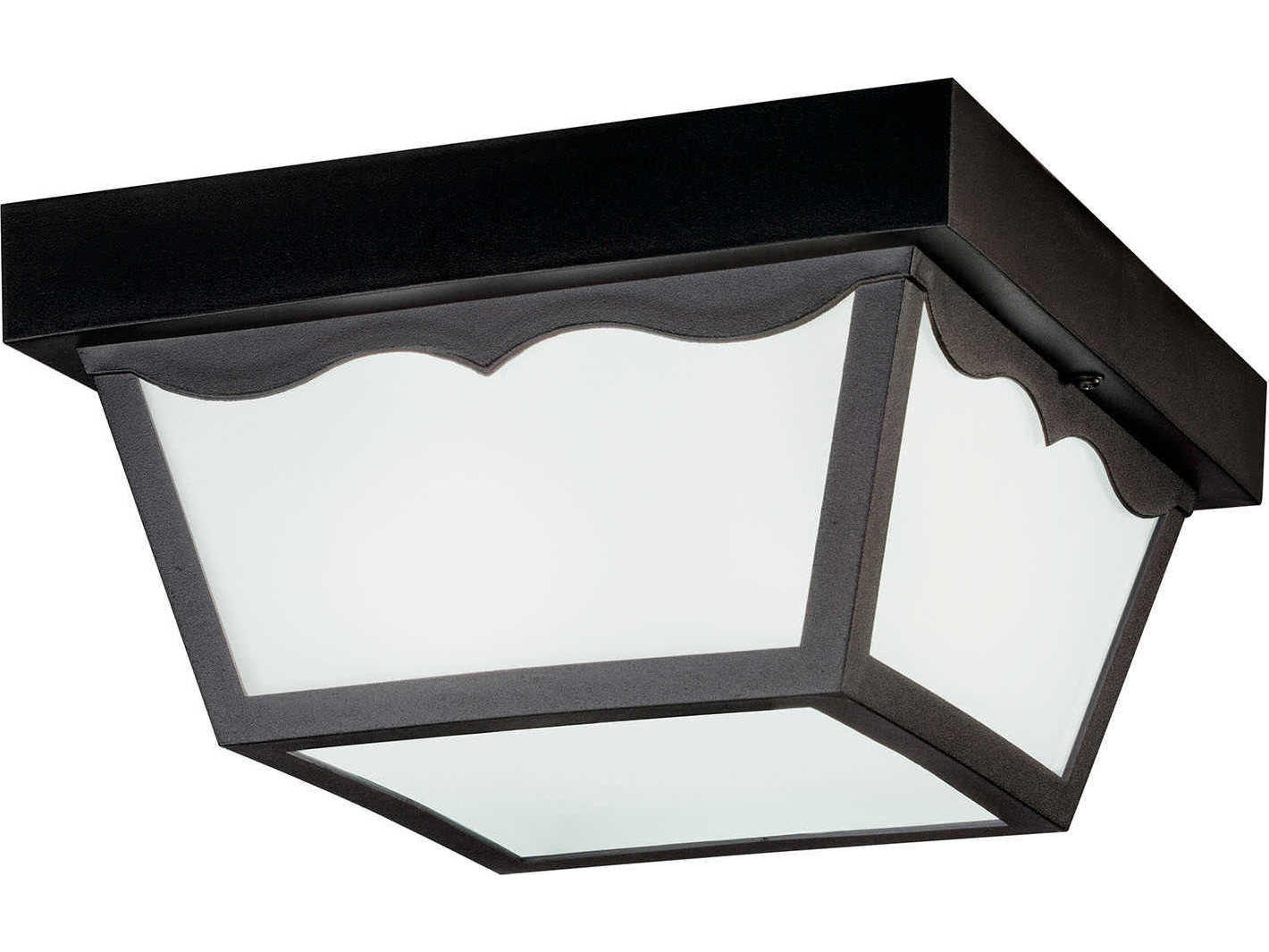 2 - Light Glass Outdoor Ceiling Light