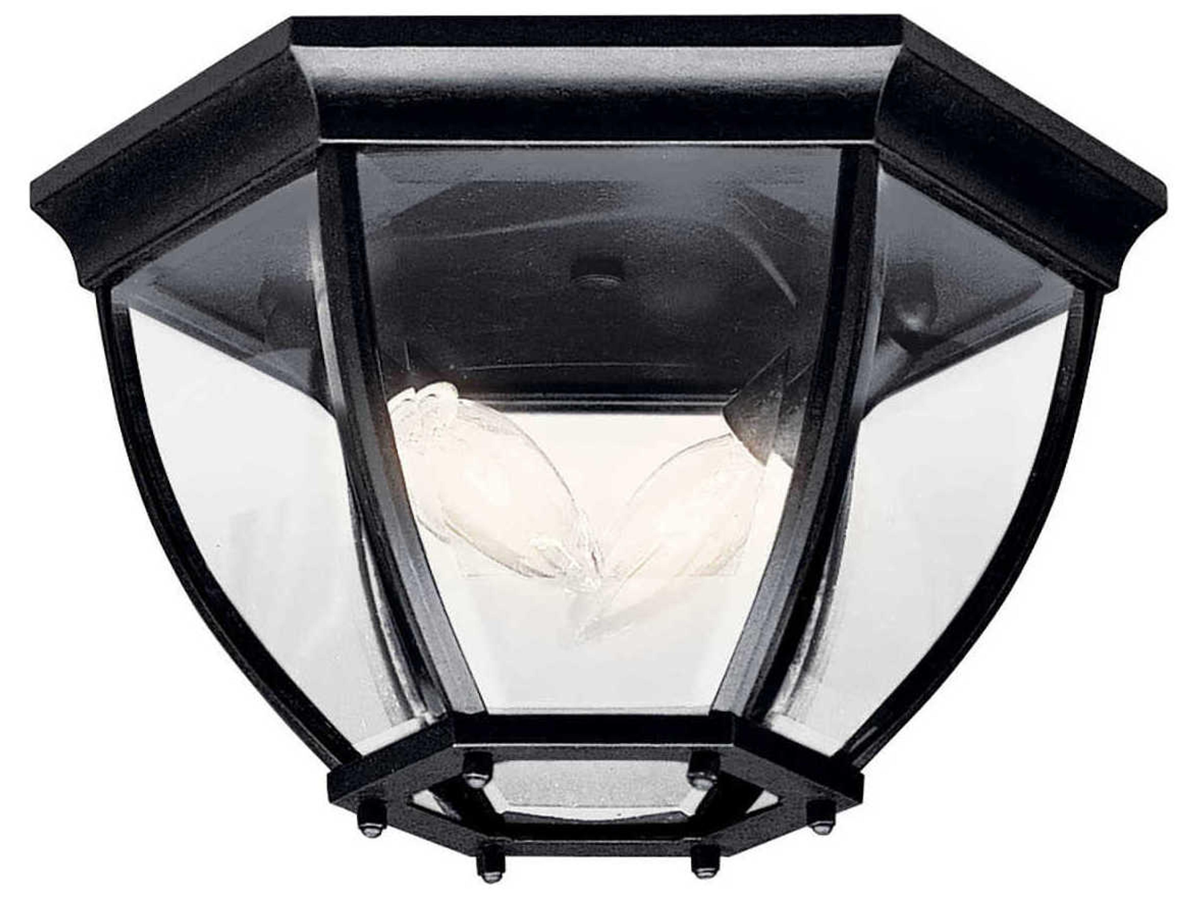 2 - Light Glass Outdoor Ceiling Light