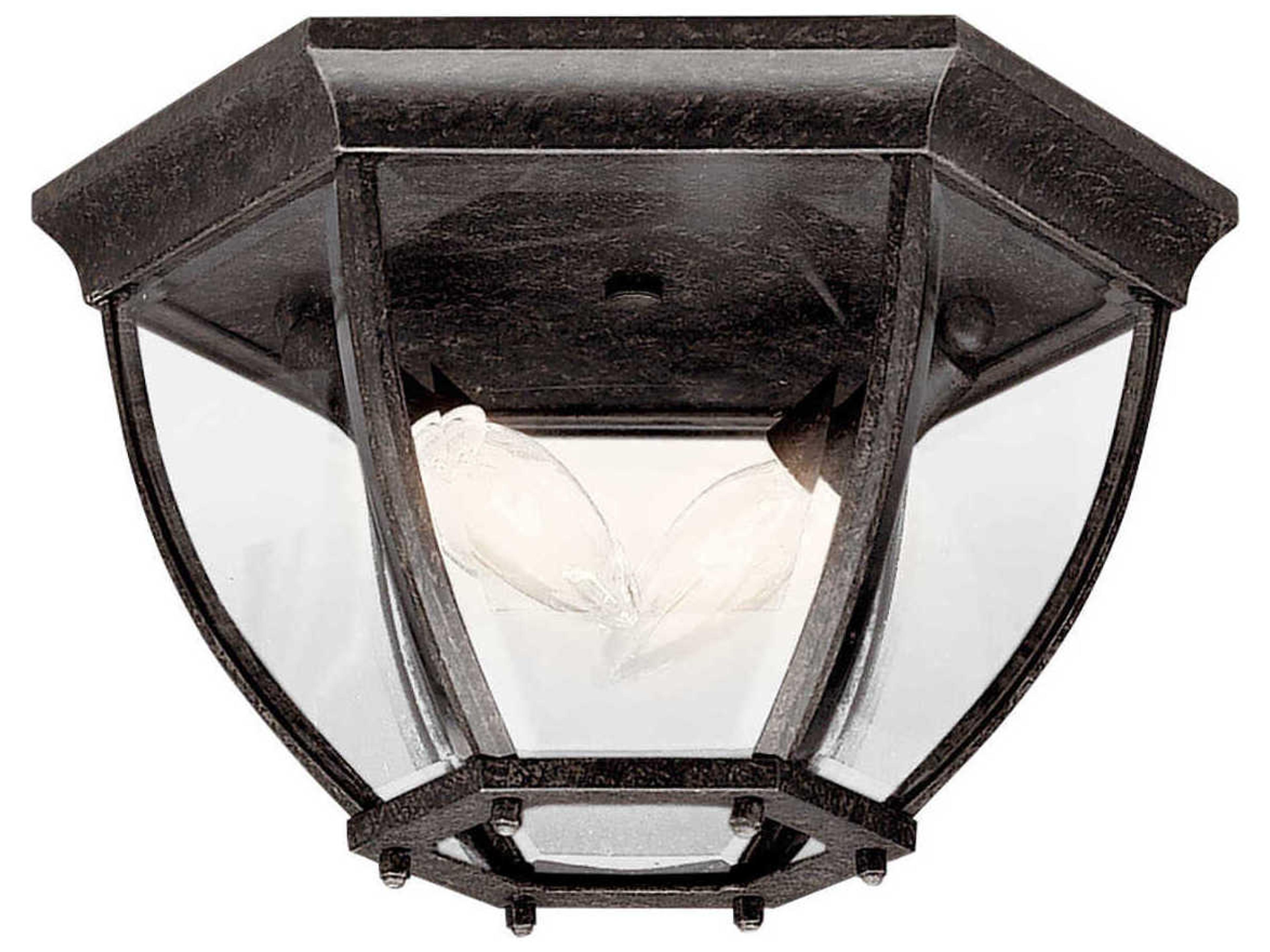 2 - Light Glass Outdoor Ceiling Light
