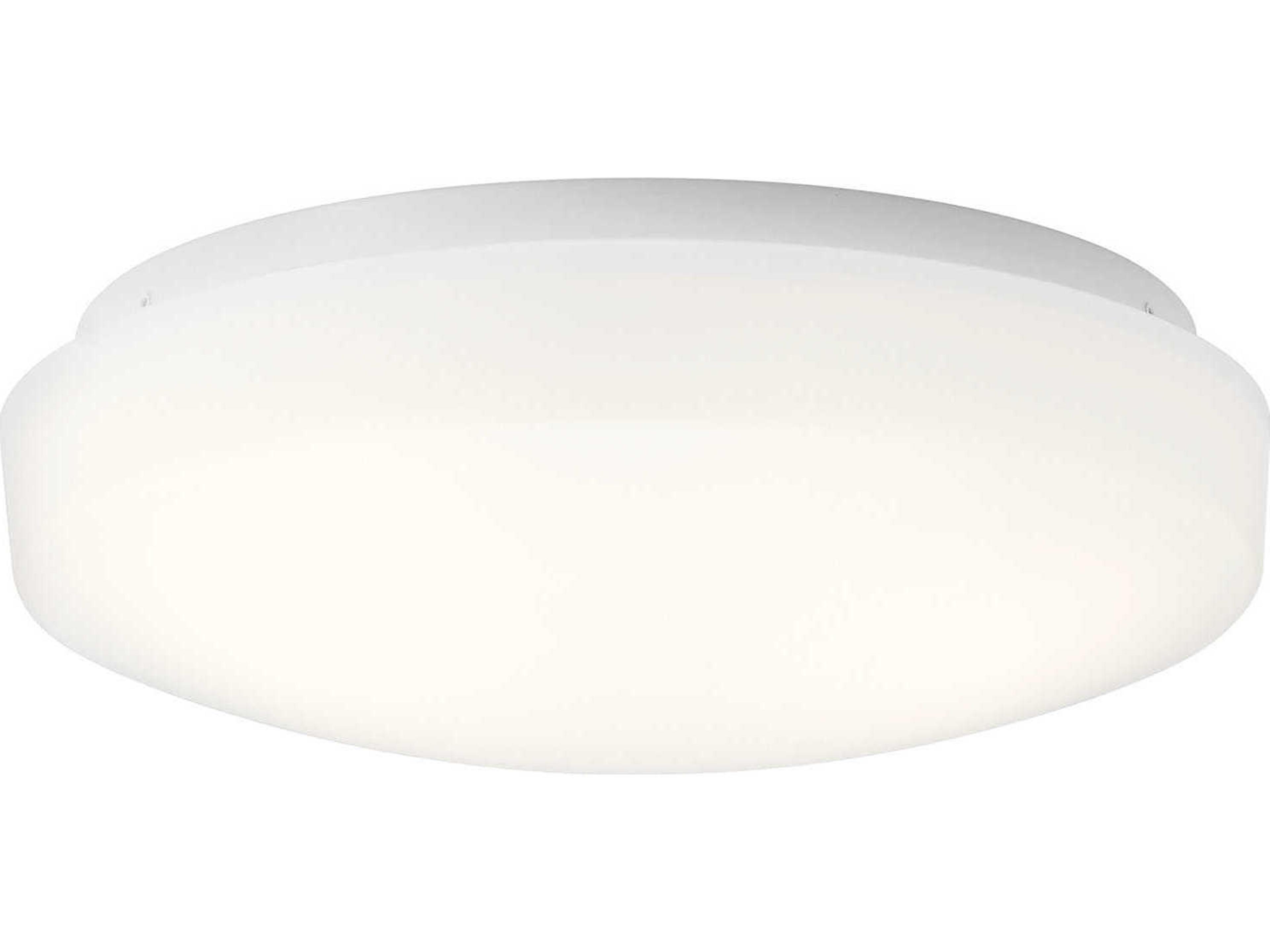 Ceiling Space 1-Light White LED Bowl Round Flush Mount
