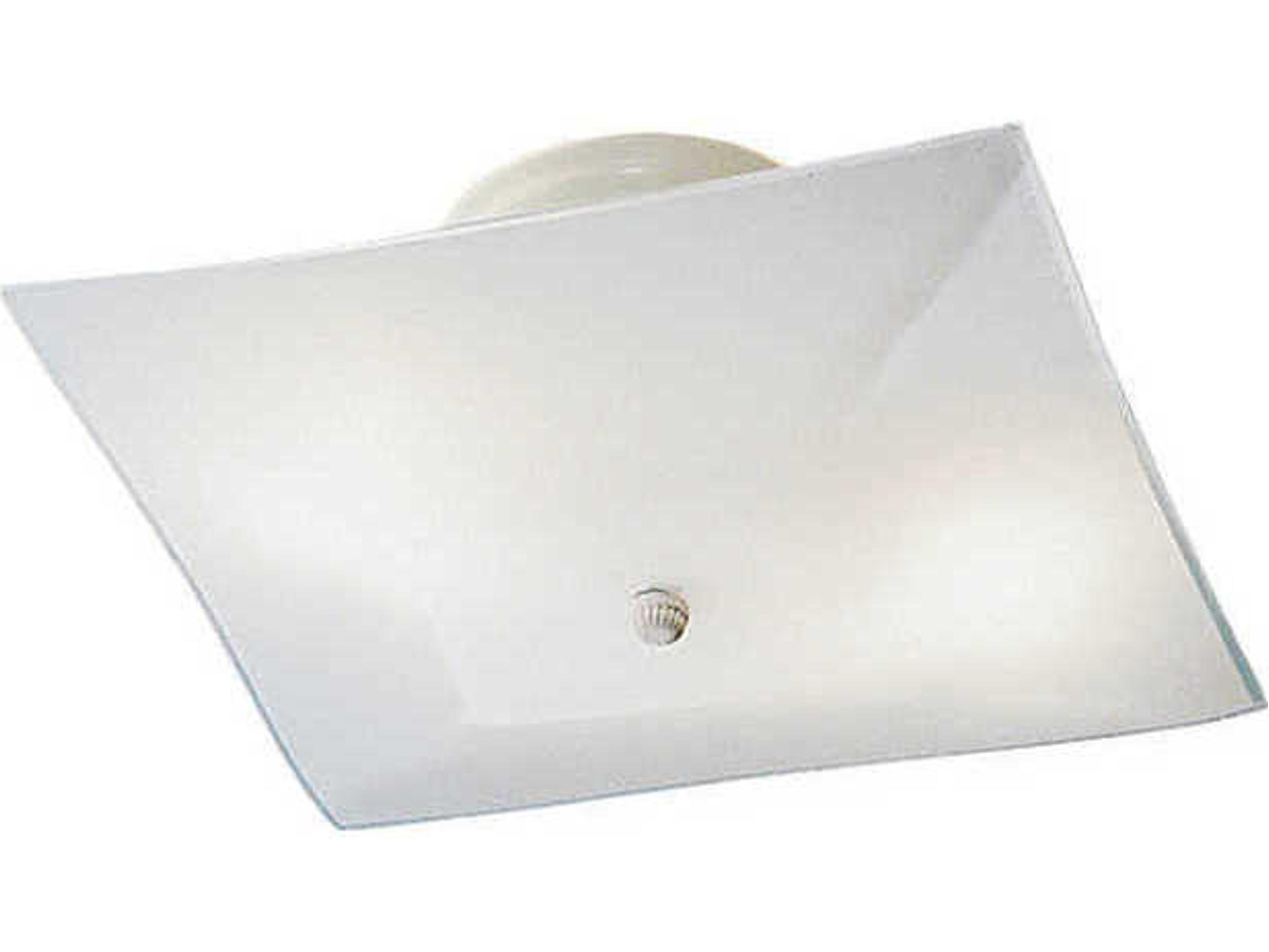 Ceiling Space 2-Light White Glass Geometric Flush Mount