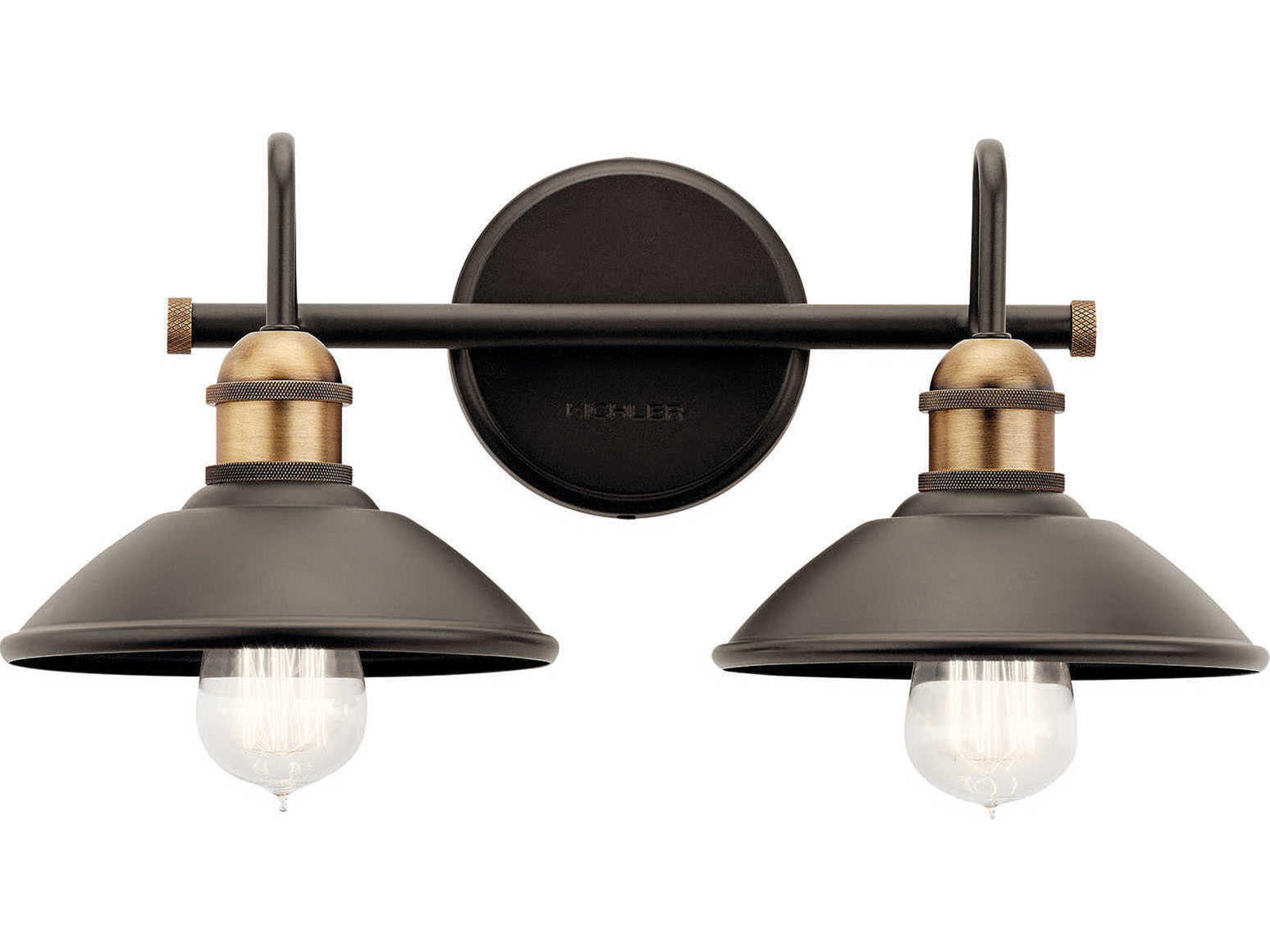Clyde 2-Light Olde Bronze Vanity Light