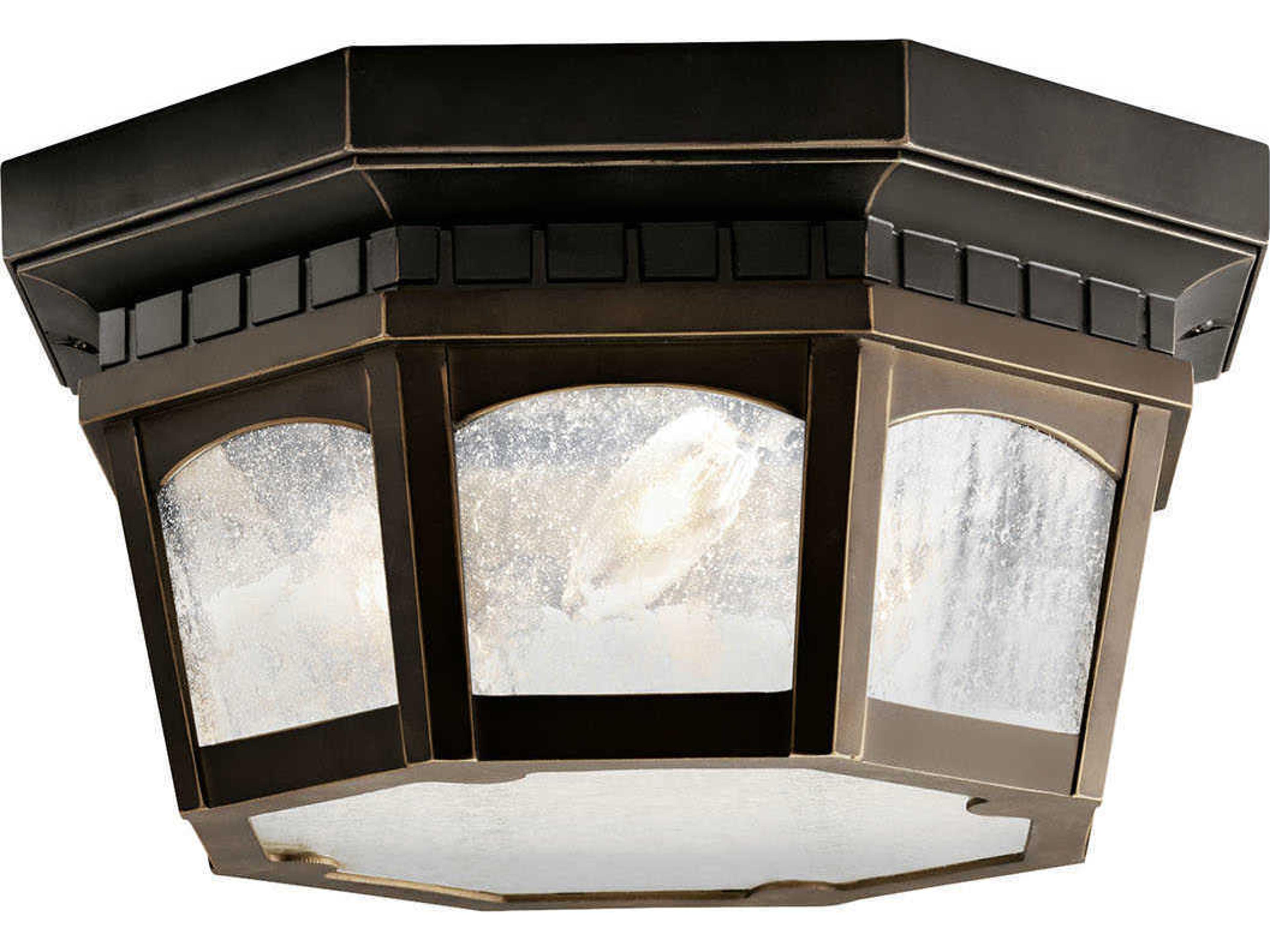 Courtyard 3 - Light Glass Outdoor Ceiling Light