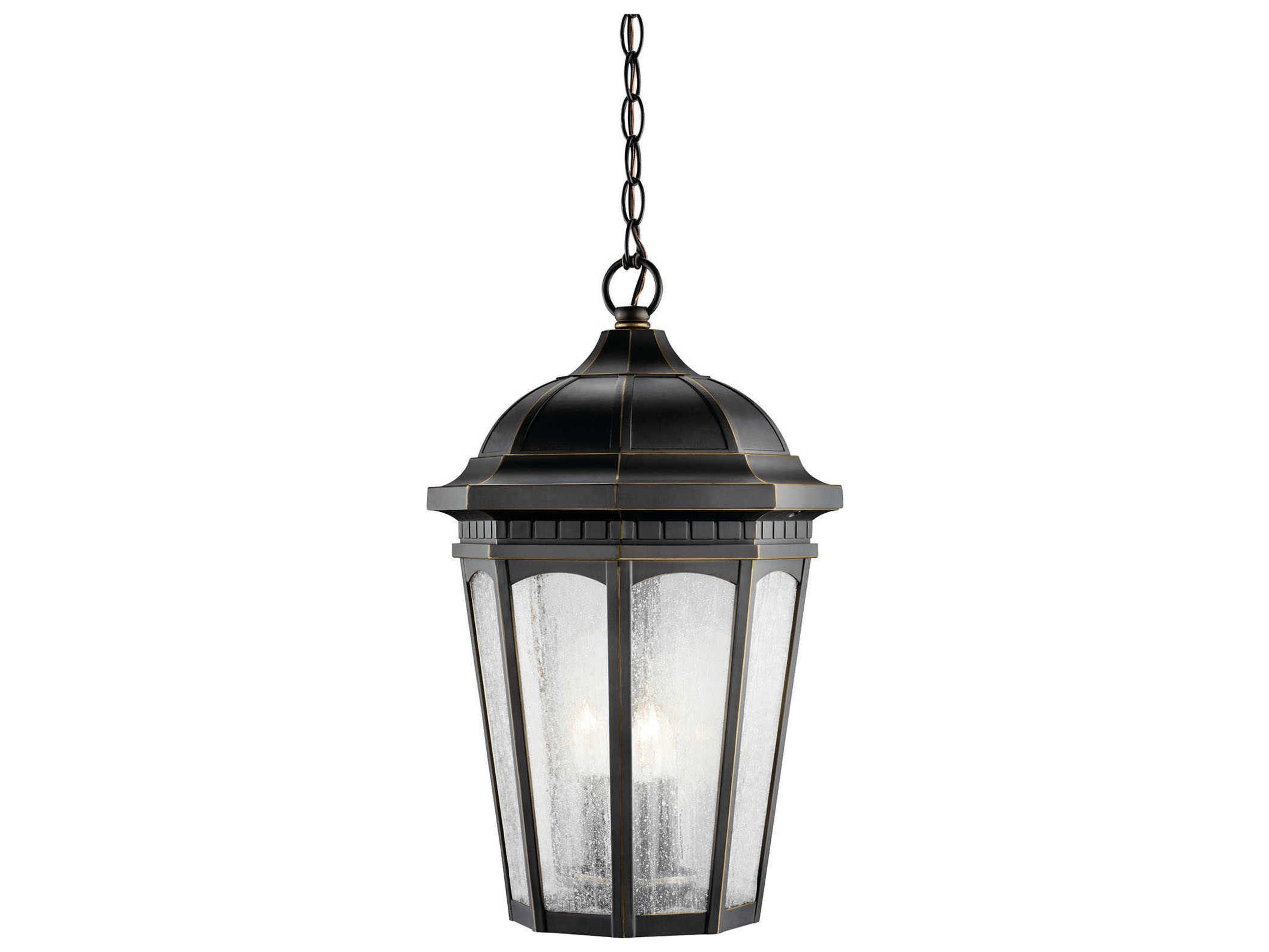 Courtyard 3 - Light Glass Outdoor Hanging Light