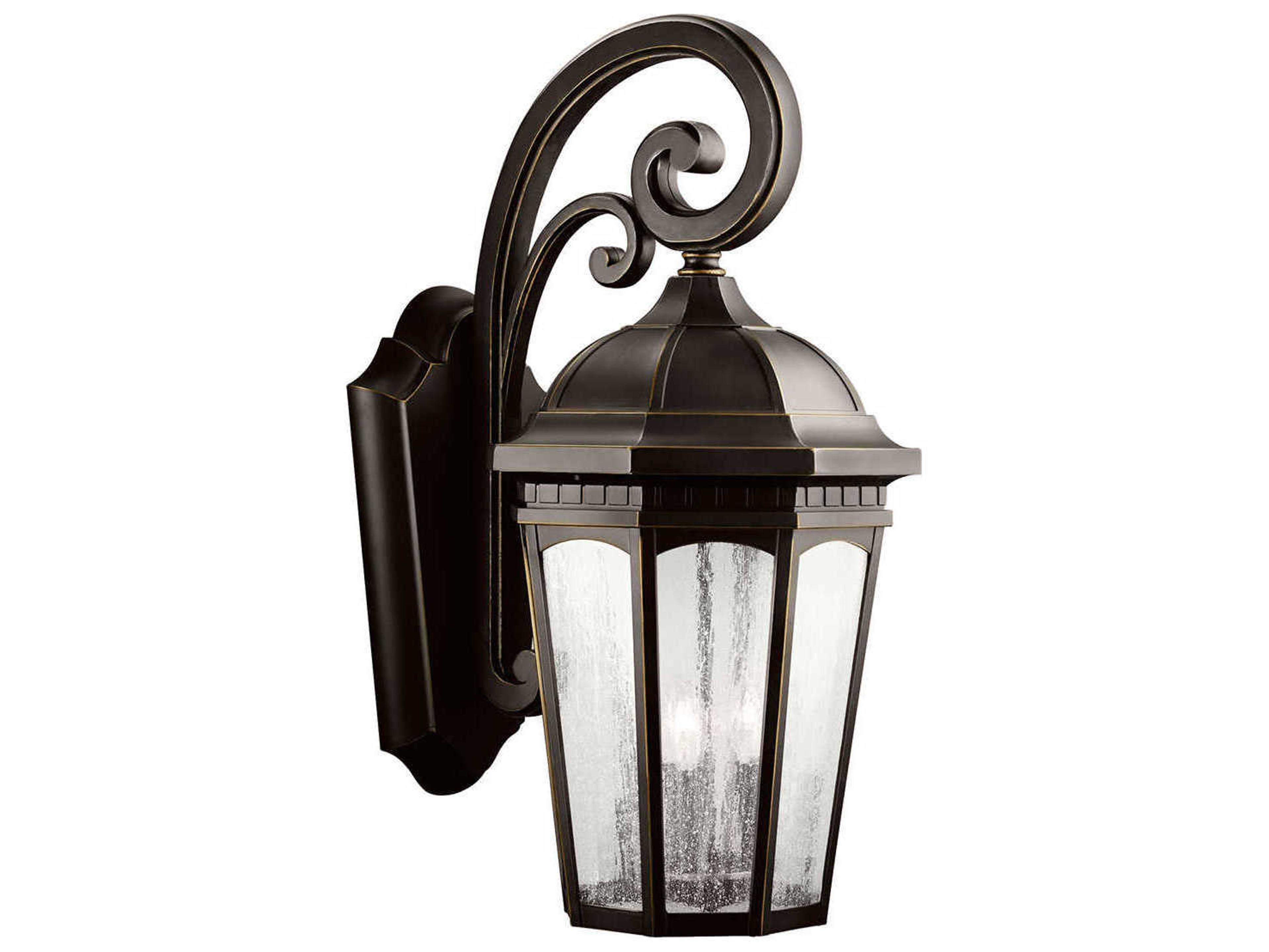 Courtyard 3 - Light Glass Outdoor Wall Light