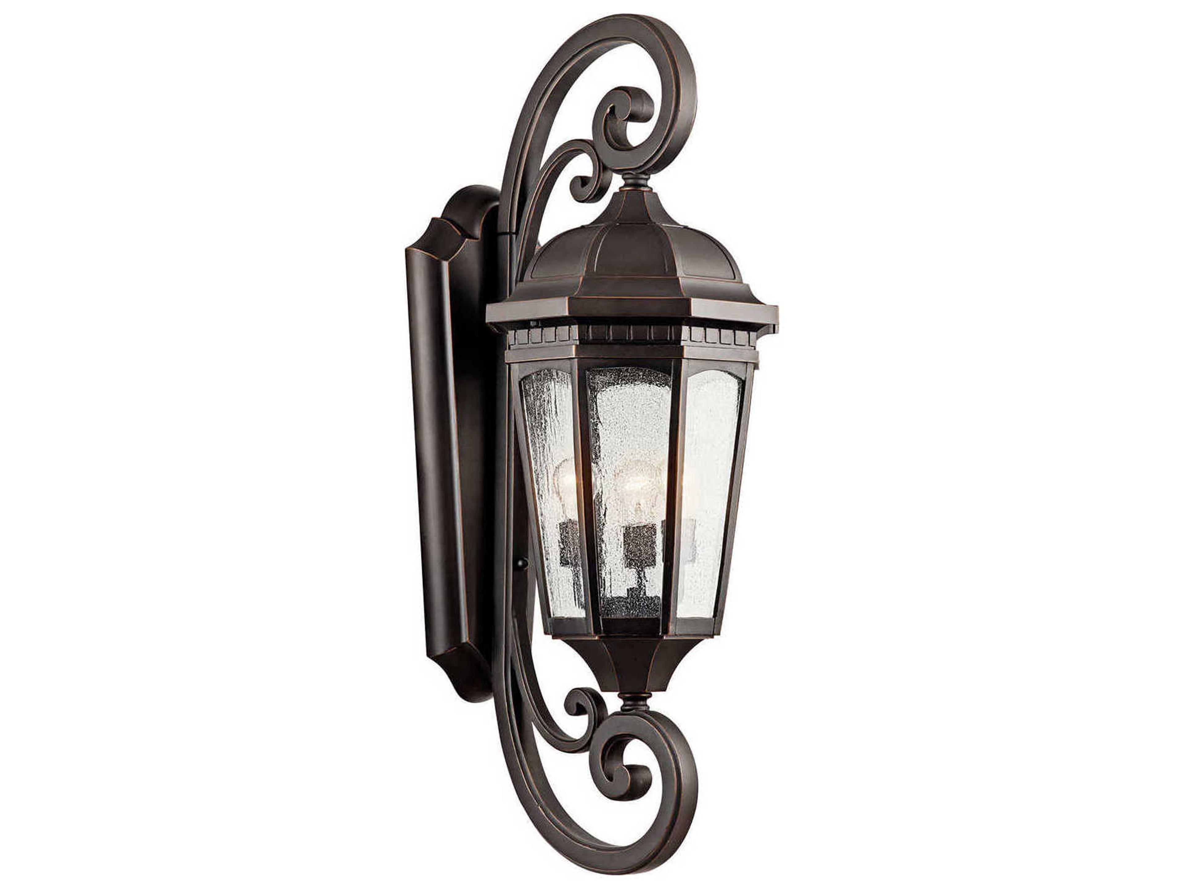 Courtyard 3 - Light Glass Outdoor Wall Light