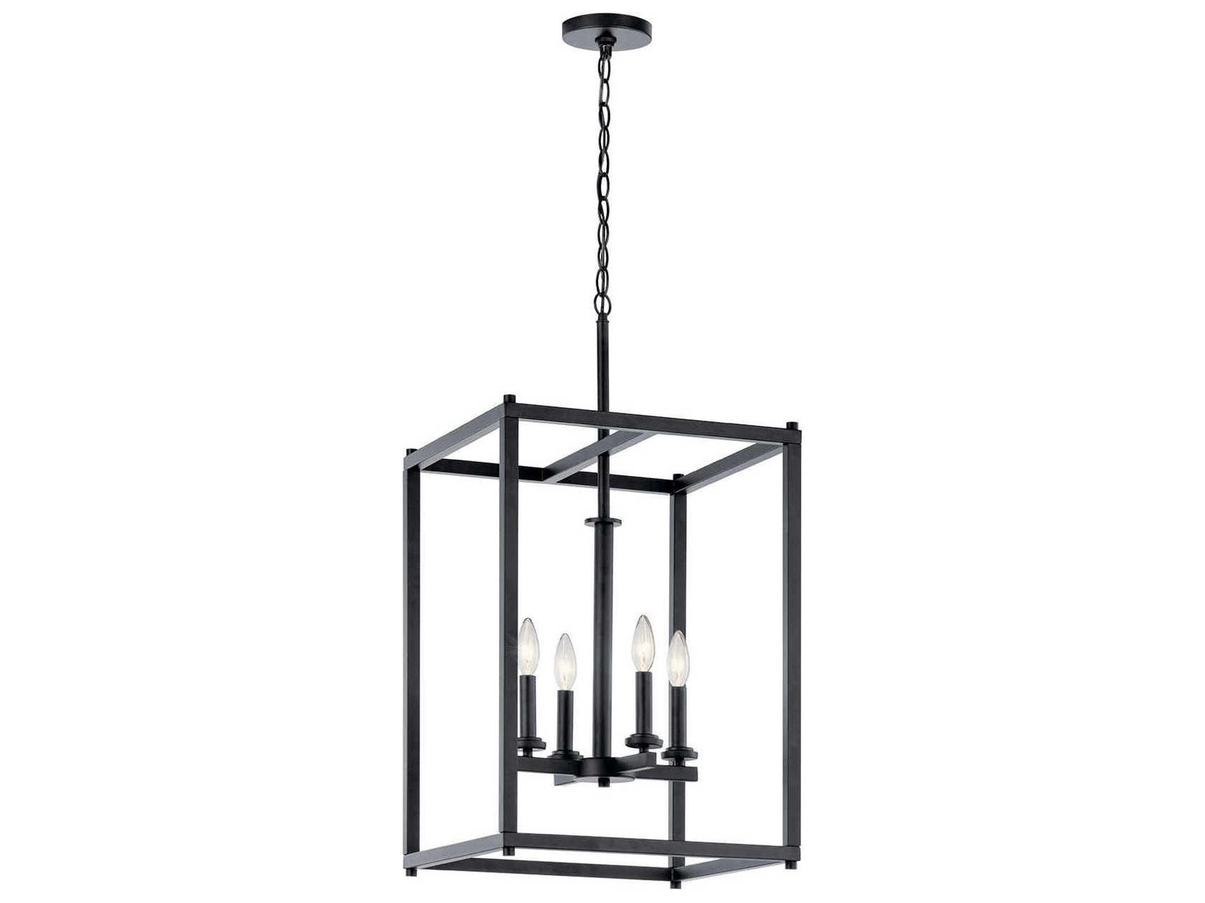 Crosby 4-Light Black Geometric Pendant