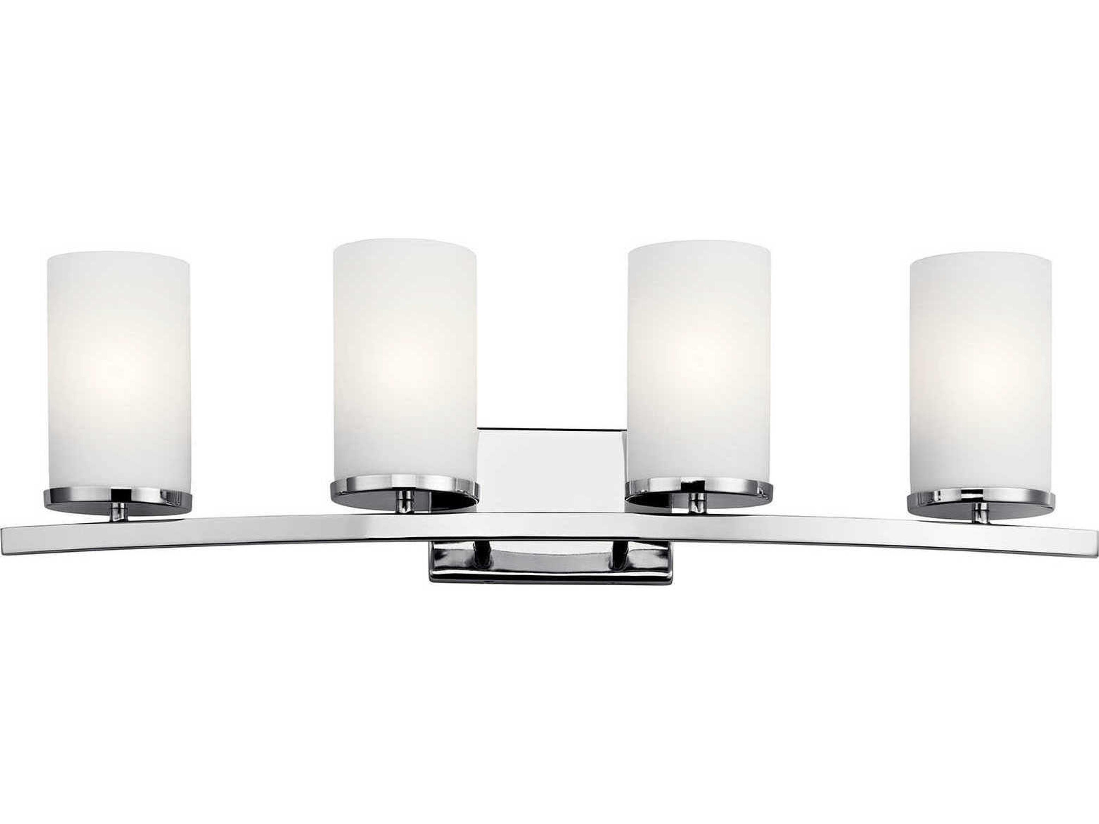 Crosby 4-Light Chrome Glass Vanity Light
