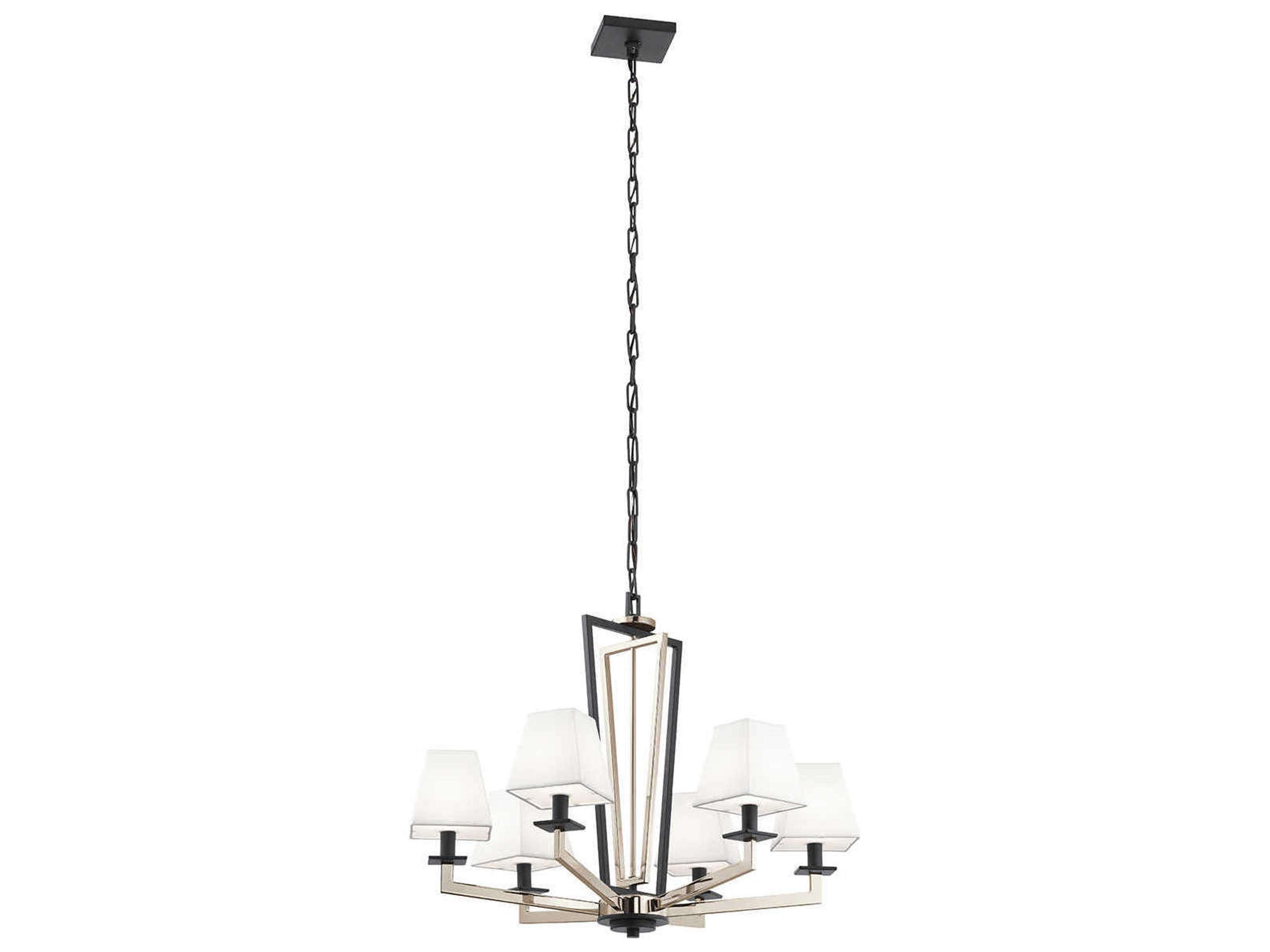 Dancar 6-Light Polished Nickel Candelabra Chandelier