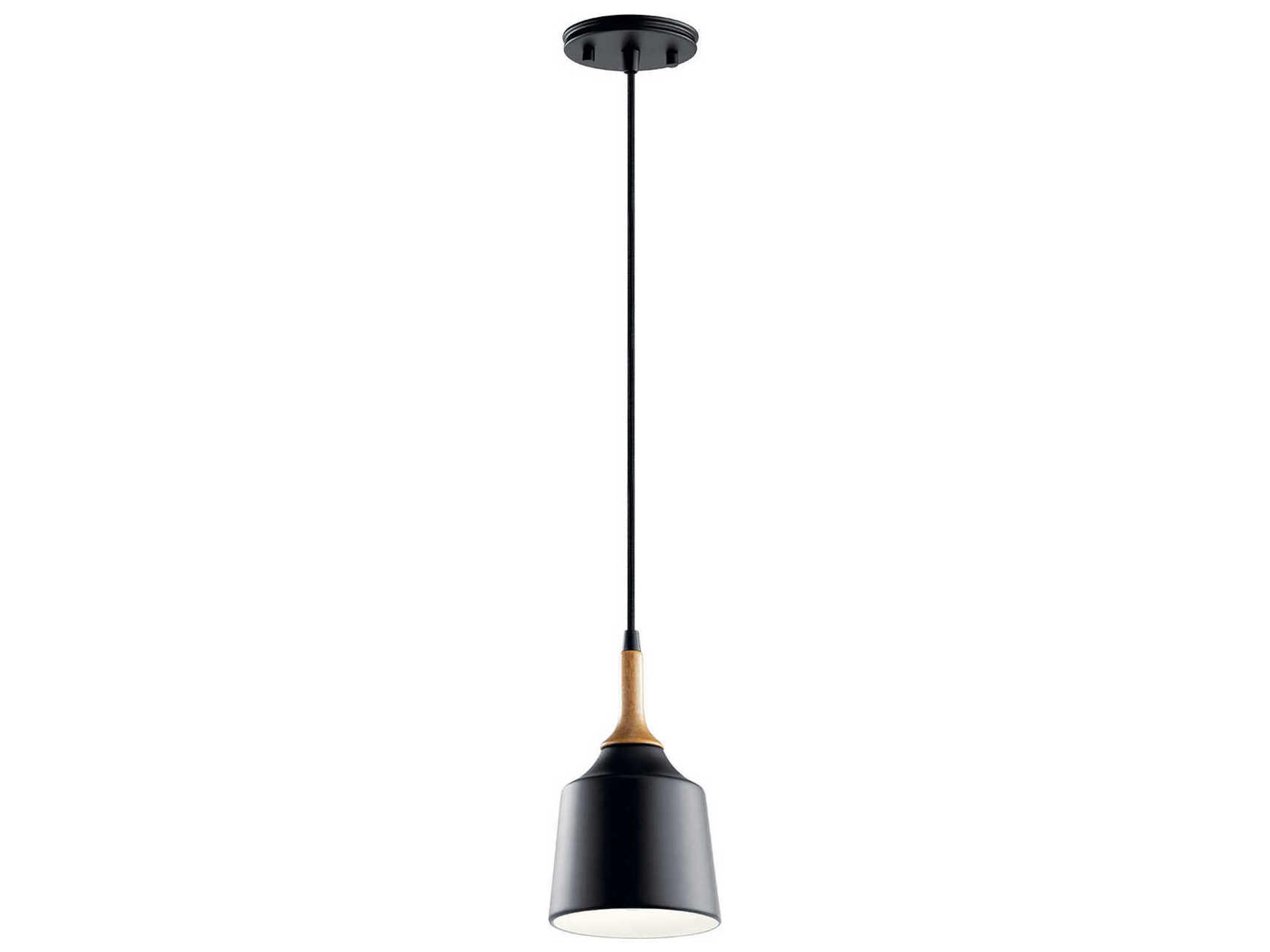 Danika 1-Light Black Bell Mini Pendant