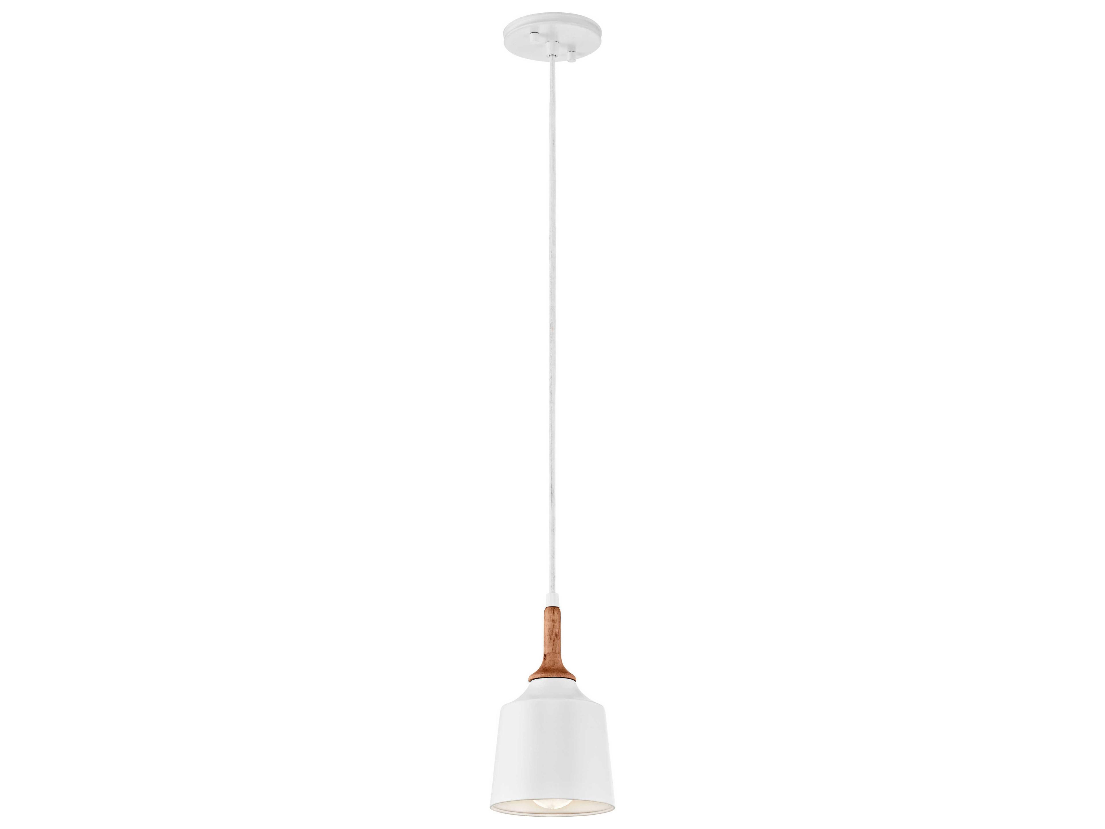 Danika 1-Light White Bell Mini Pendant