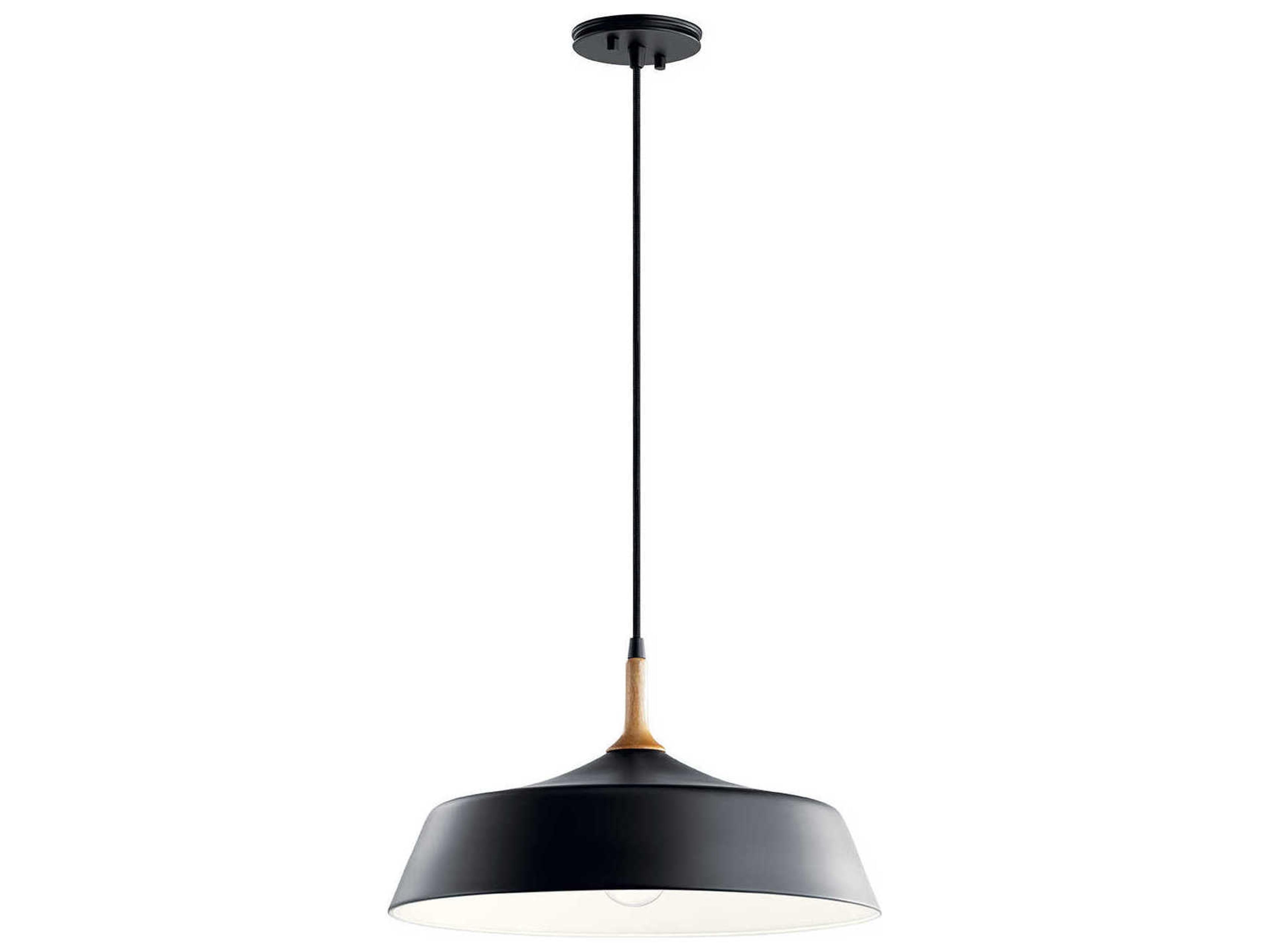 Danika 1-Light Black Round Pendant