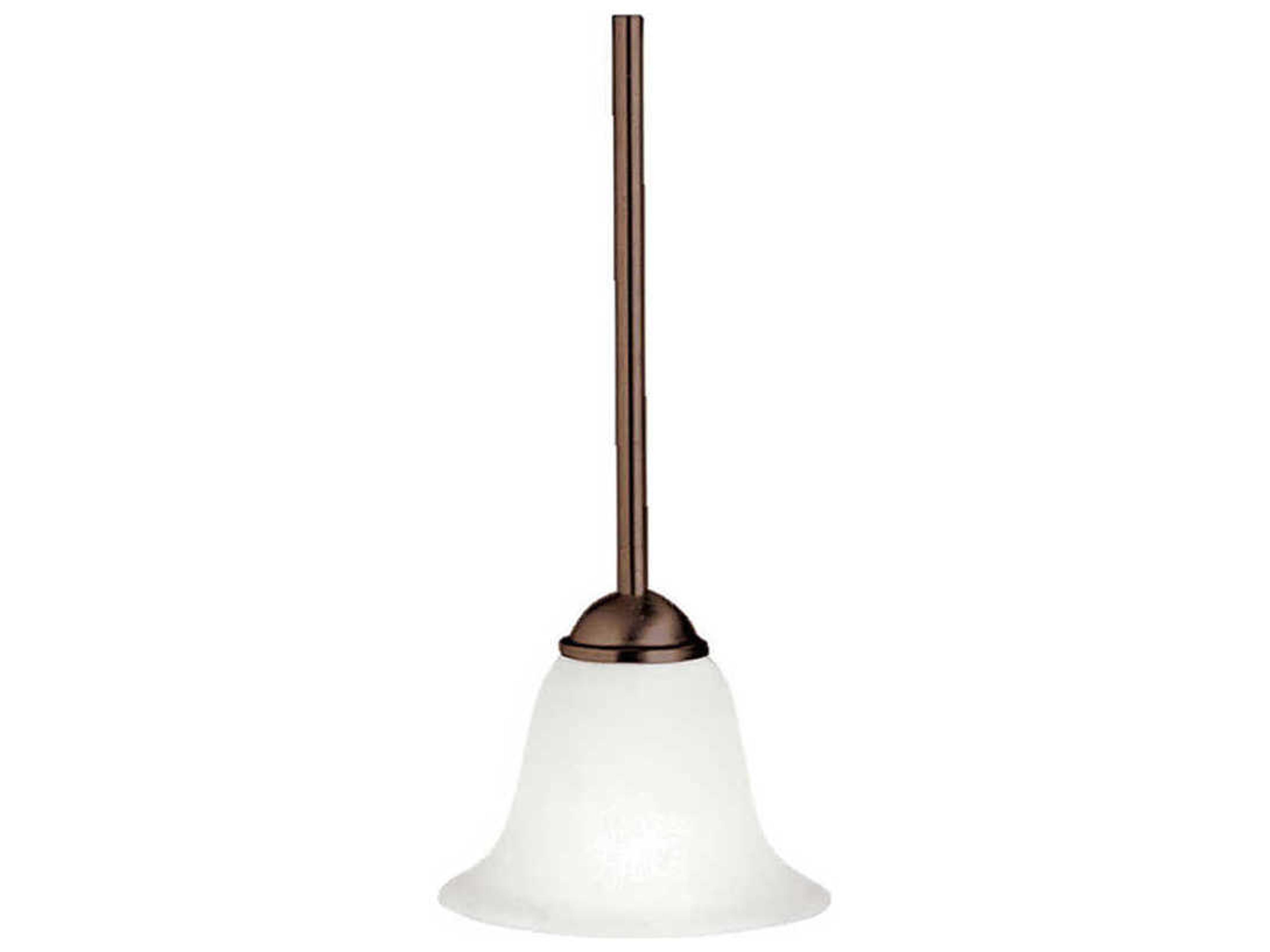 Dover 1-Light Tannery Bronze Glass Bell Mini Pendant