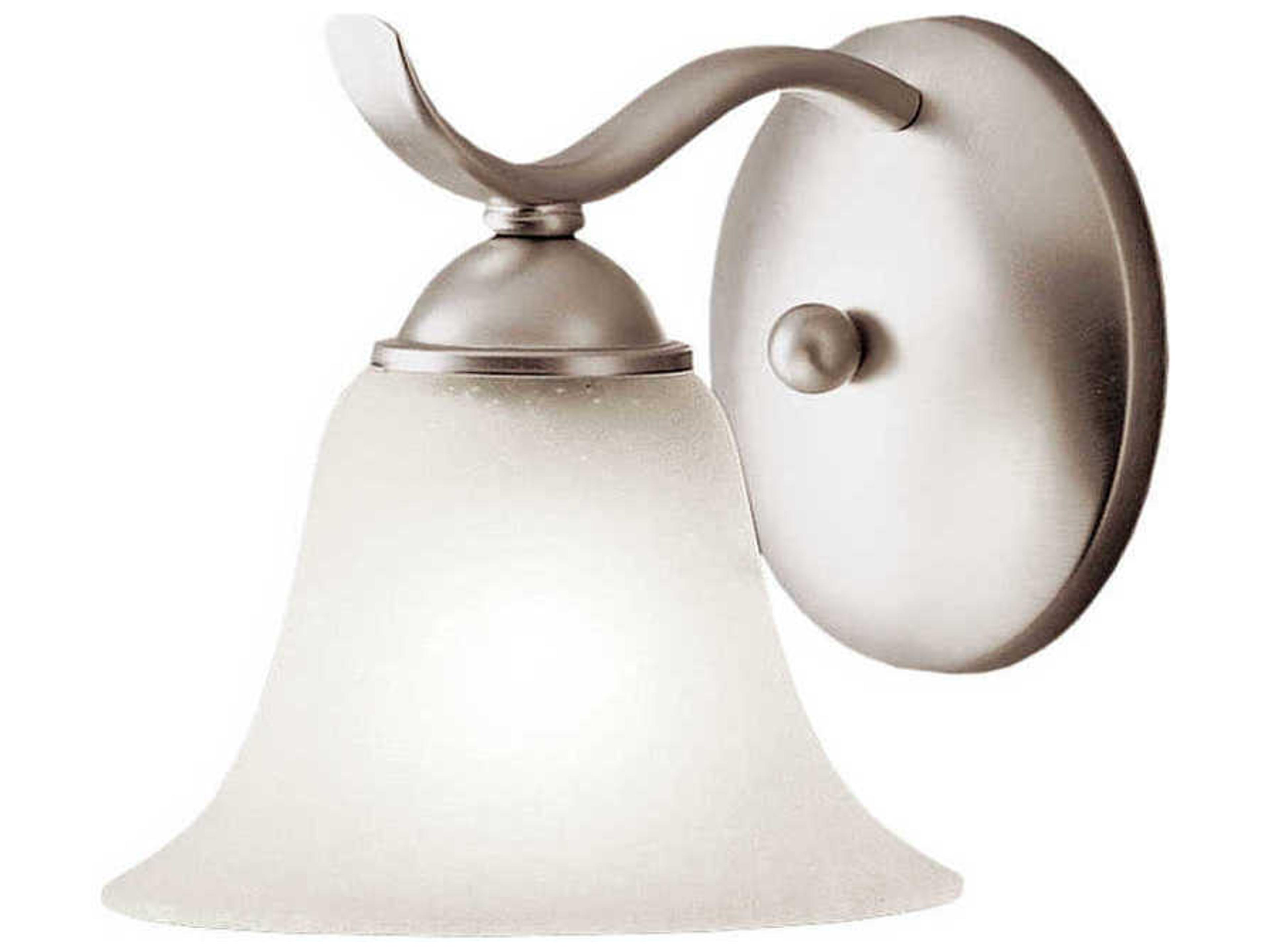 Dover 1-Light Brushed Nickel Glass Wall Sconce