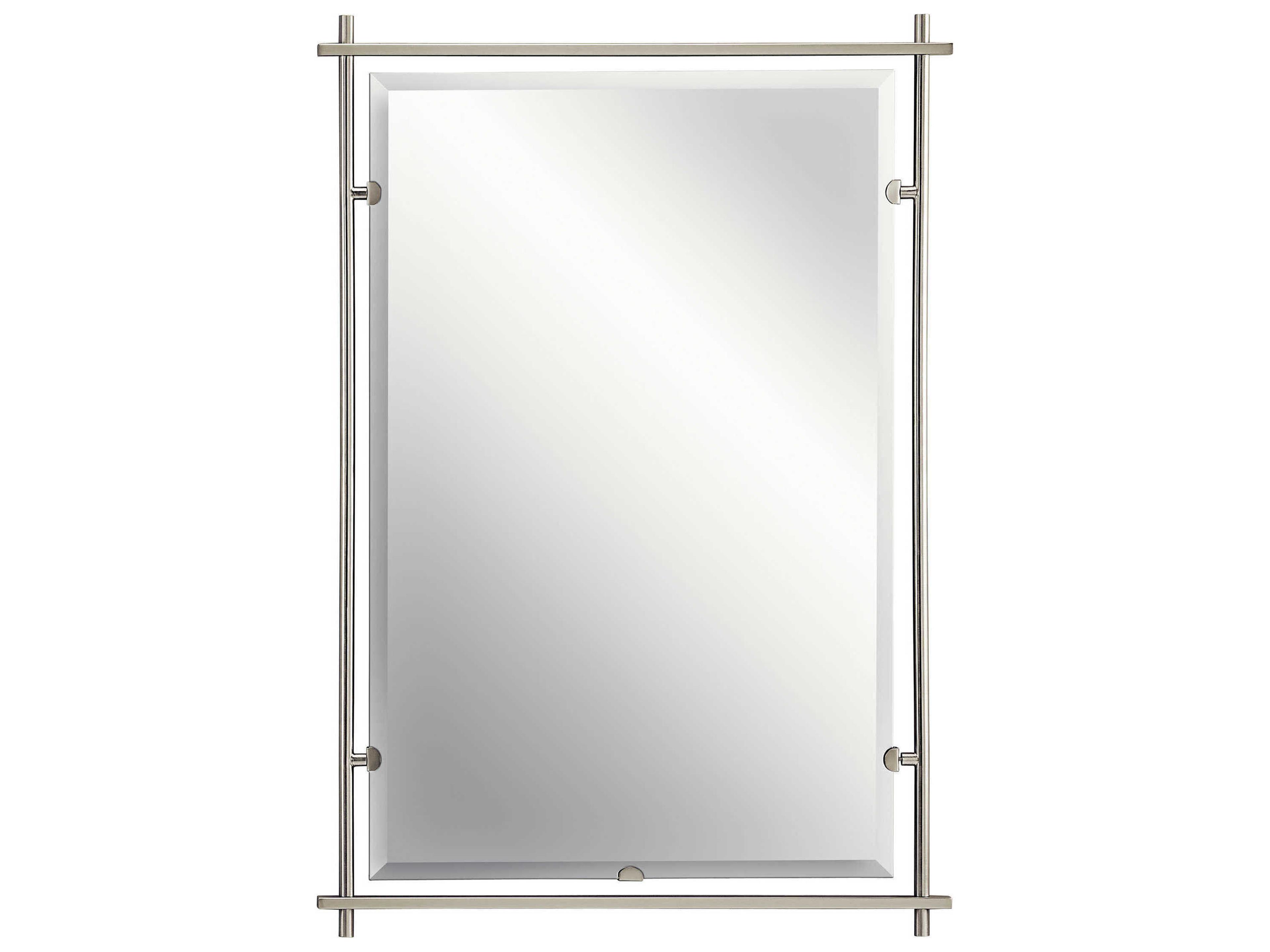 Eileen Brushed Nickel Rectangular Wall Mirror