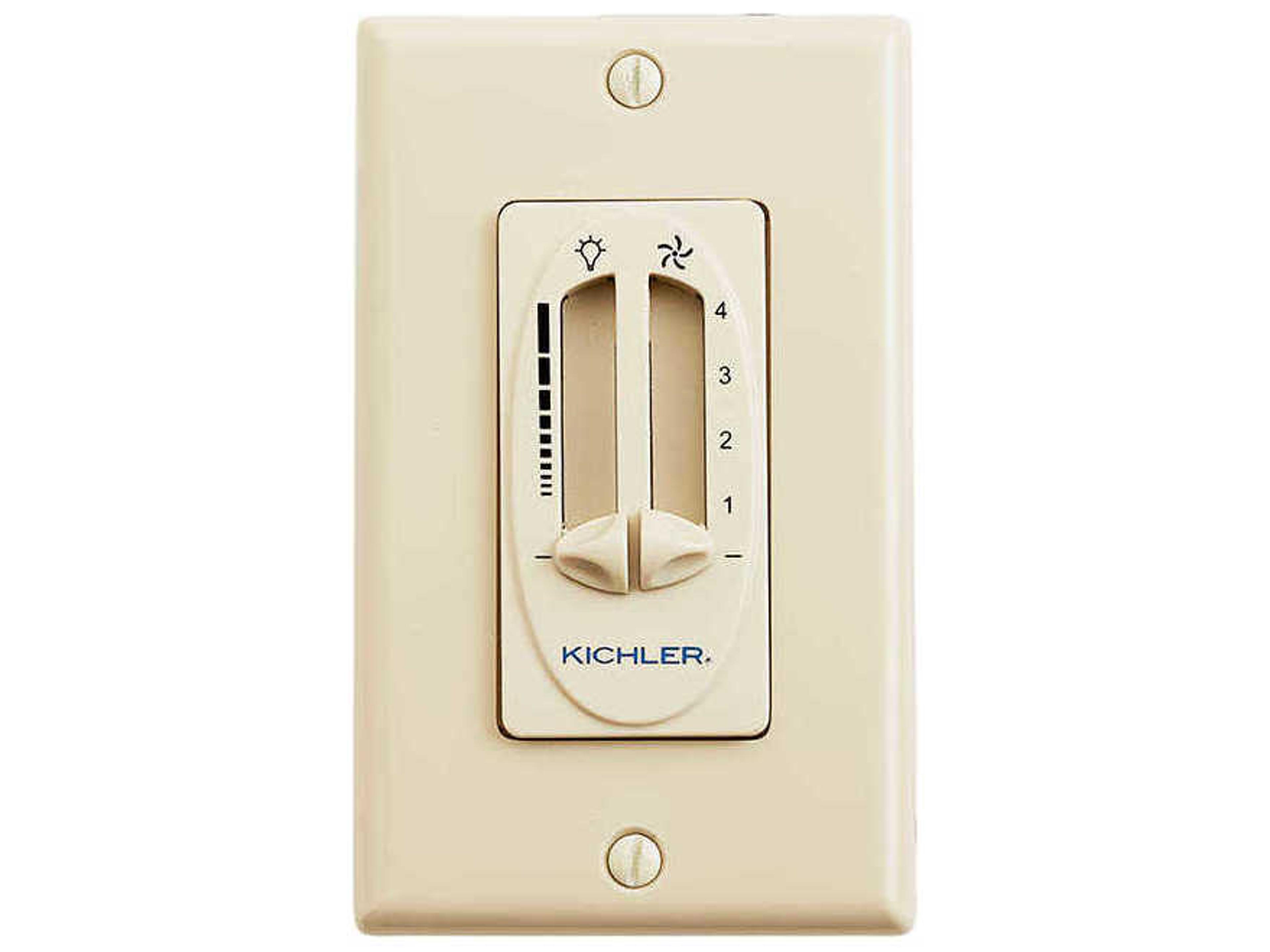 Ivory Fan 4 Speed-Light Dimmer