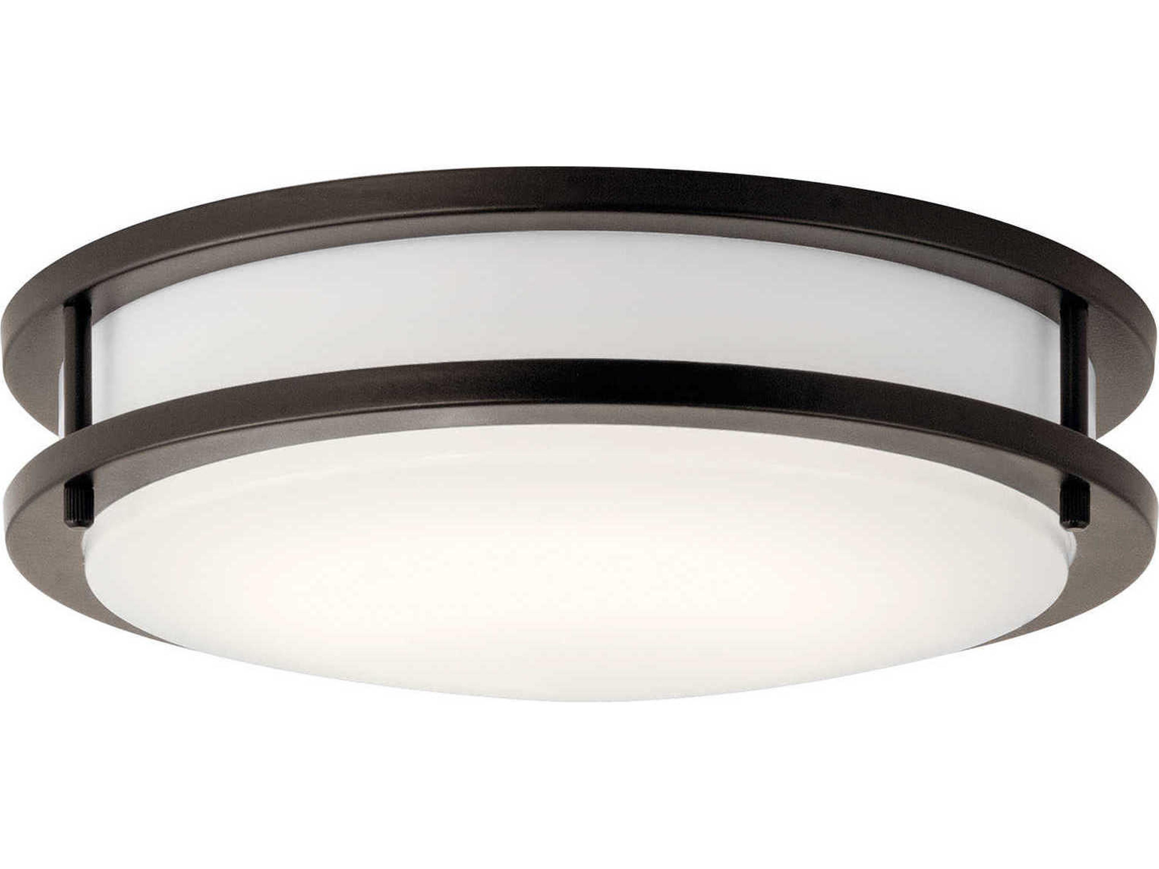 Kichler 1-Light Olde Bronze LED Round Flush Mount