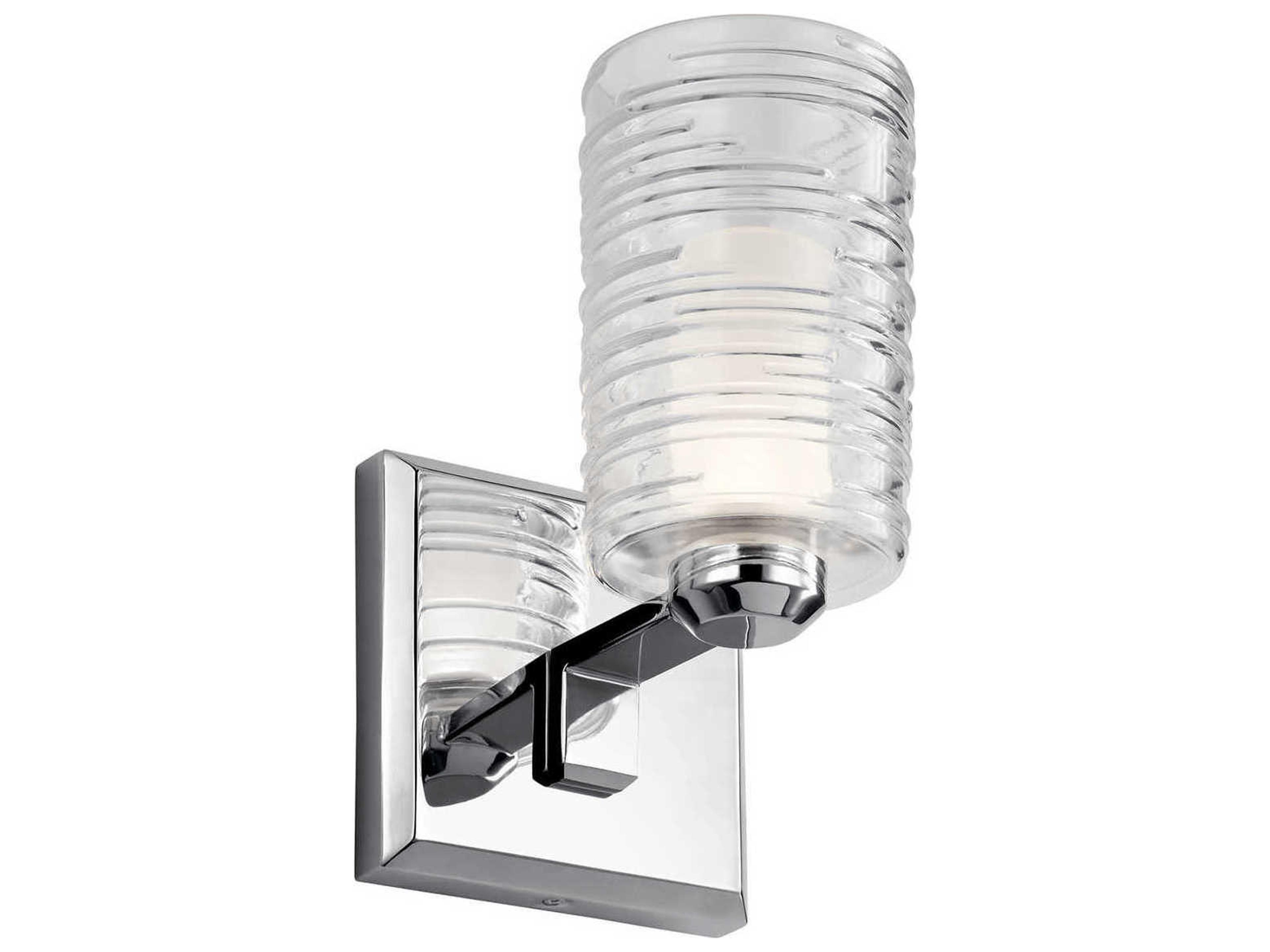 Giarosa 1-Light Chrome Glass Wall Sconce