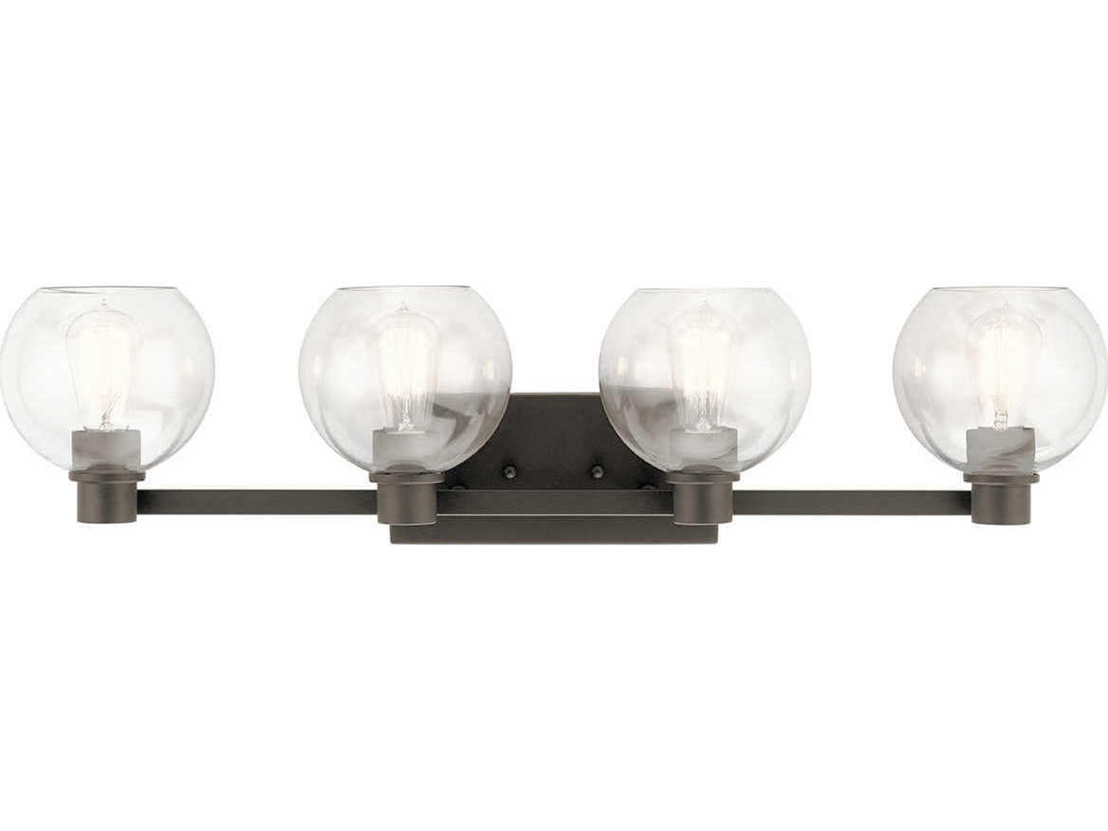 Harmony 4-Light Olde Bronze Glass Vanity Light
