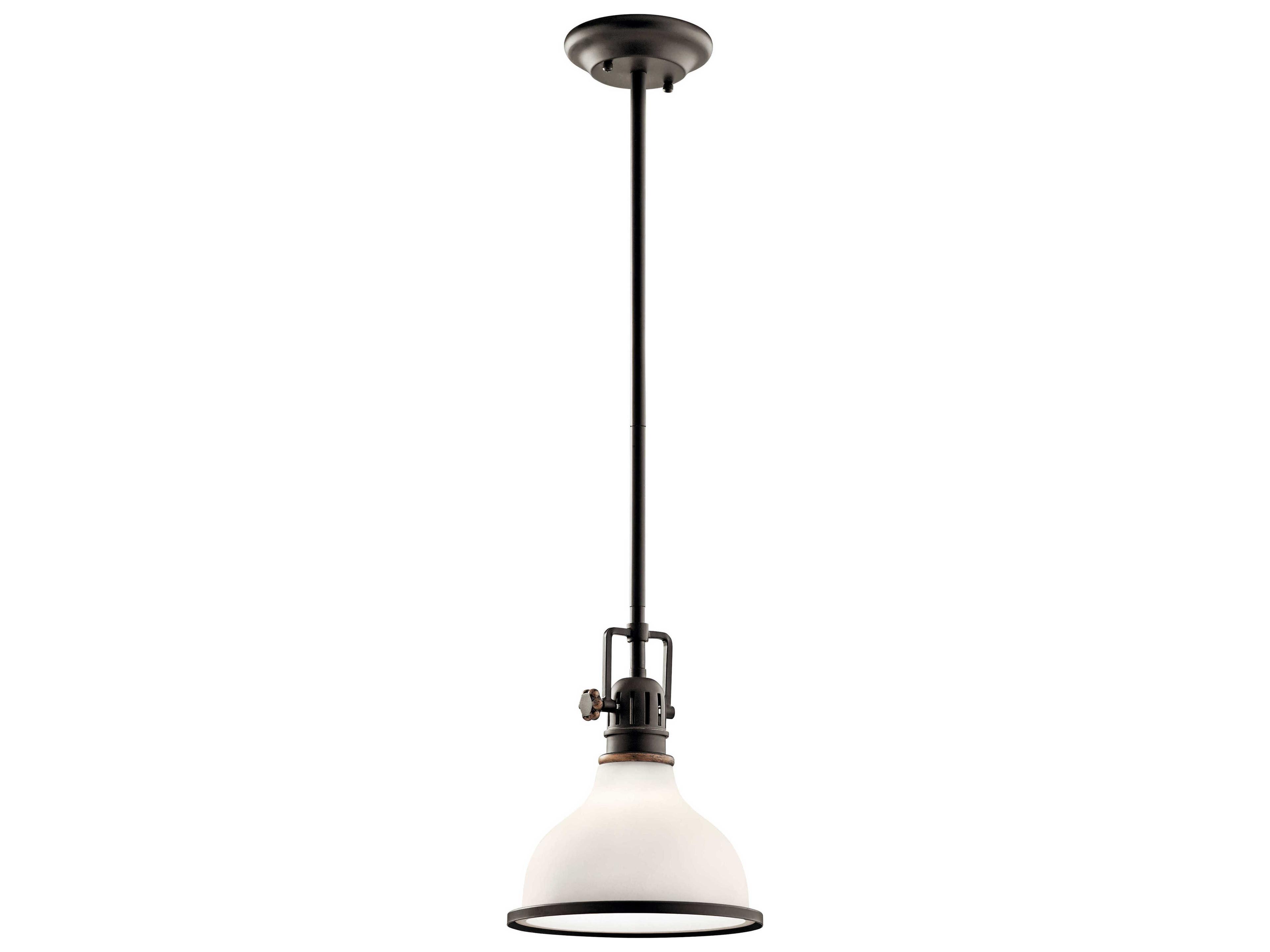 Hatteras Bay 1-Light Olde Bronze Glass Round Mini Pendant