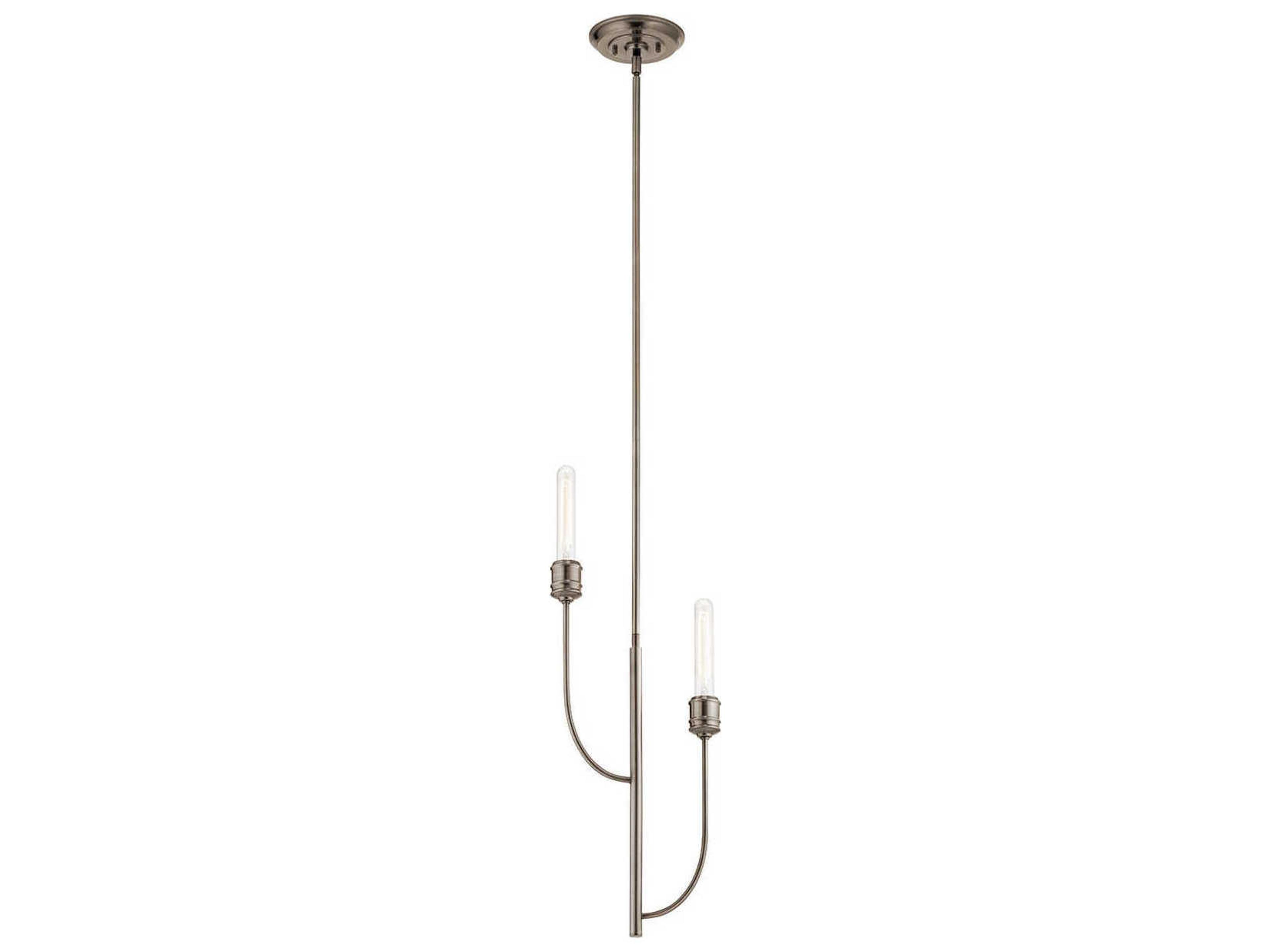 Hatton 2-Light Classic Pewter Mini Pendant
