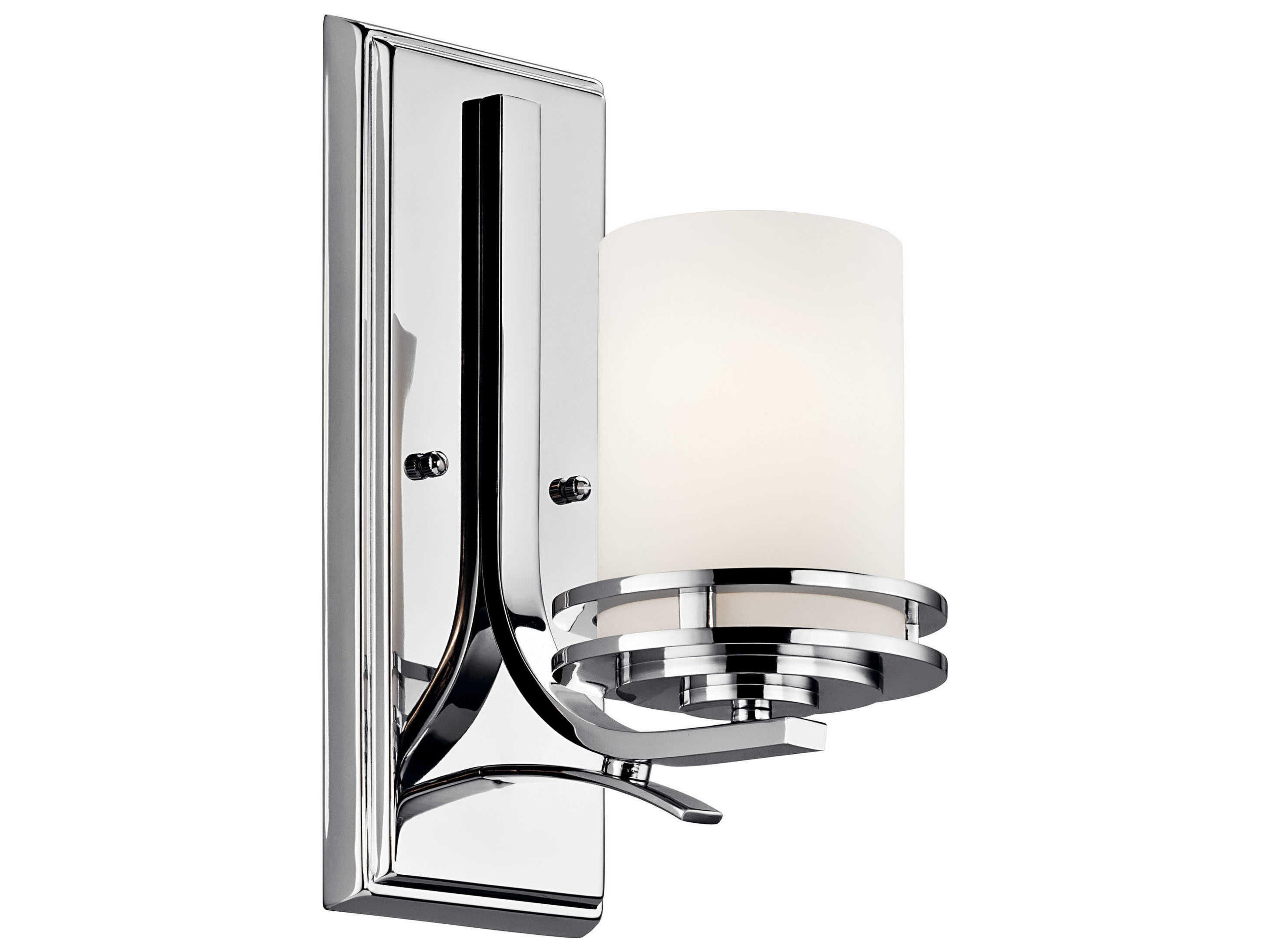 Hendrik 1-Light Chrome Glass Wall Sconce