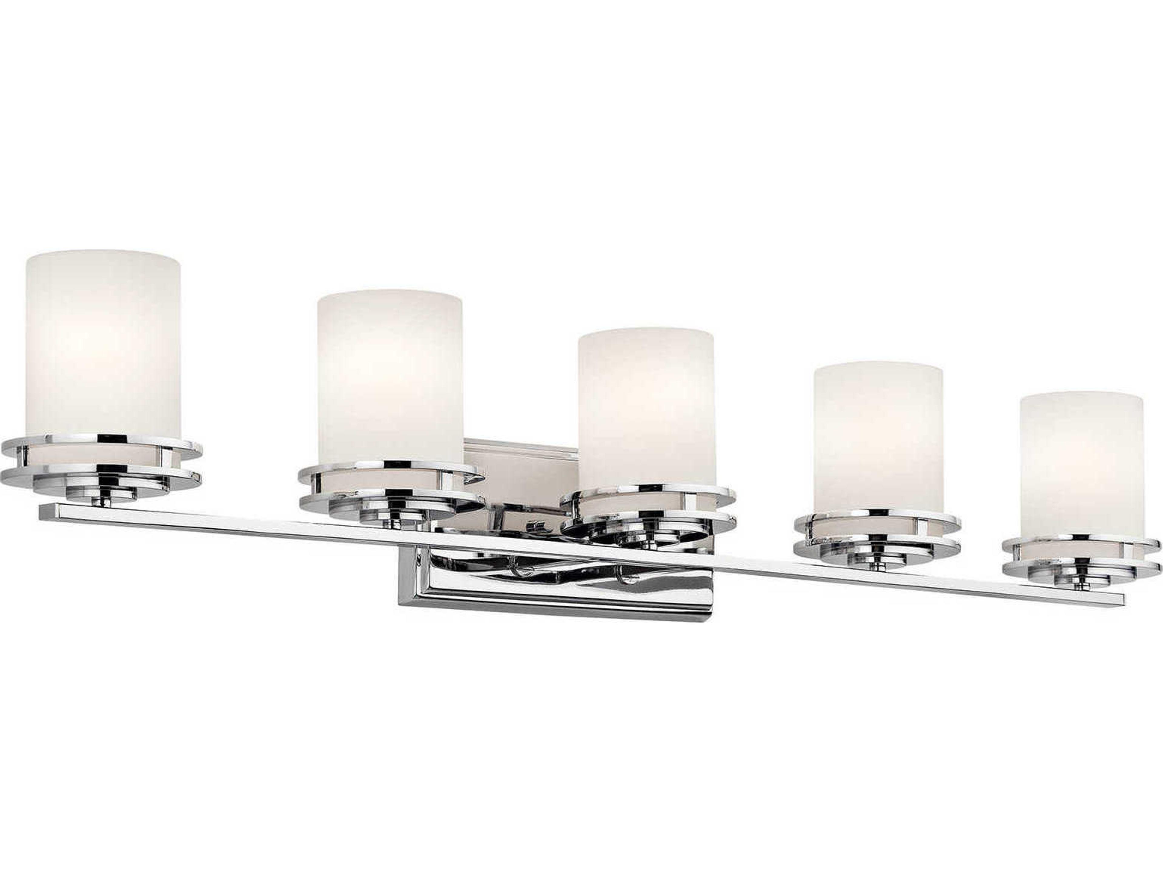Hendrik 5-Light Chrome Glass Vanity Light