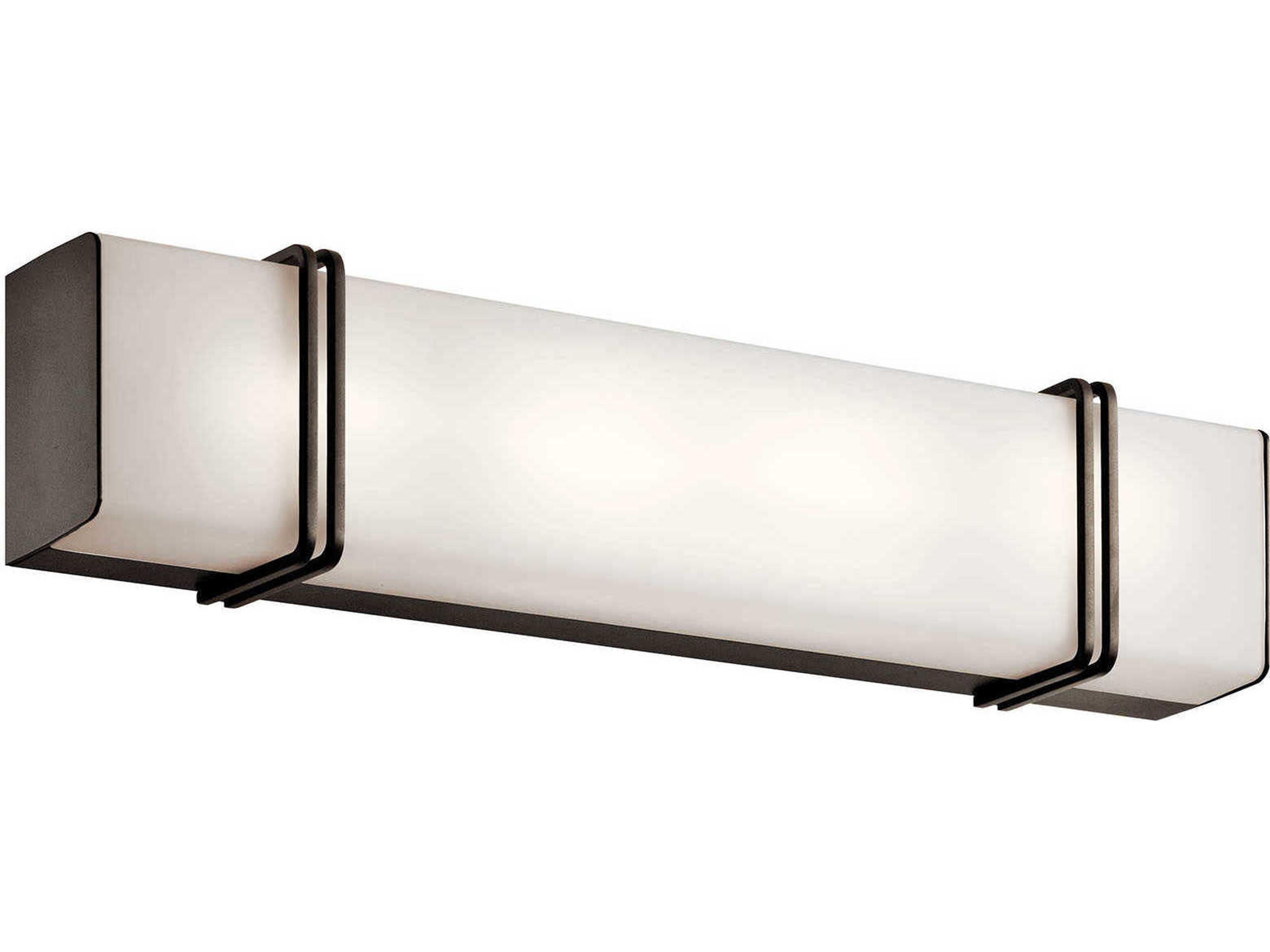Impello 1-Light Olde Bronze Glass LED Vanity Light