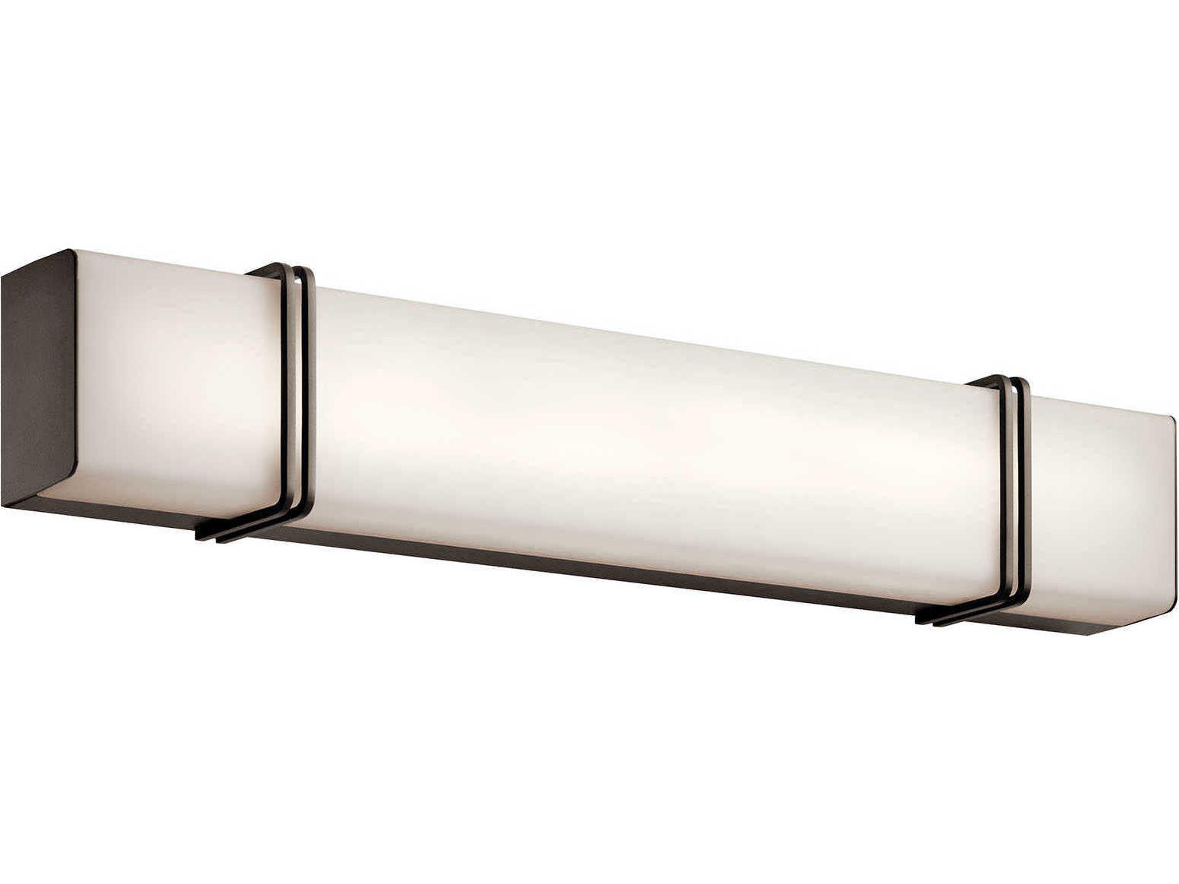 Impello 1-Light Olde Bronze Glass LED Vanity Light