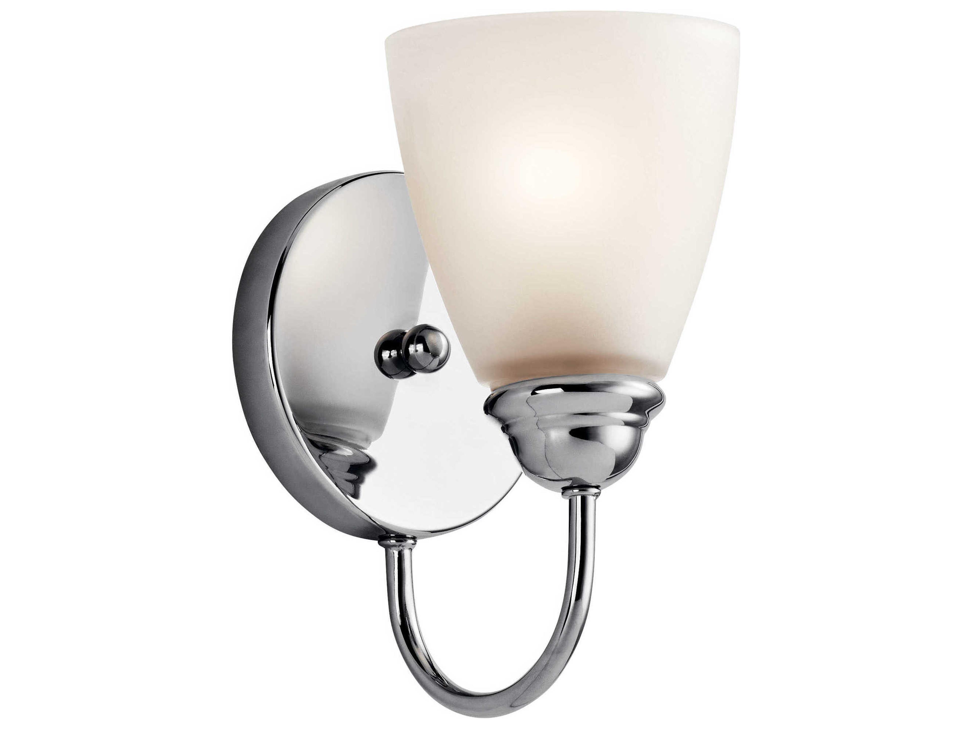 Jolie 1-Light Chrome Glass Wall Sconce