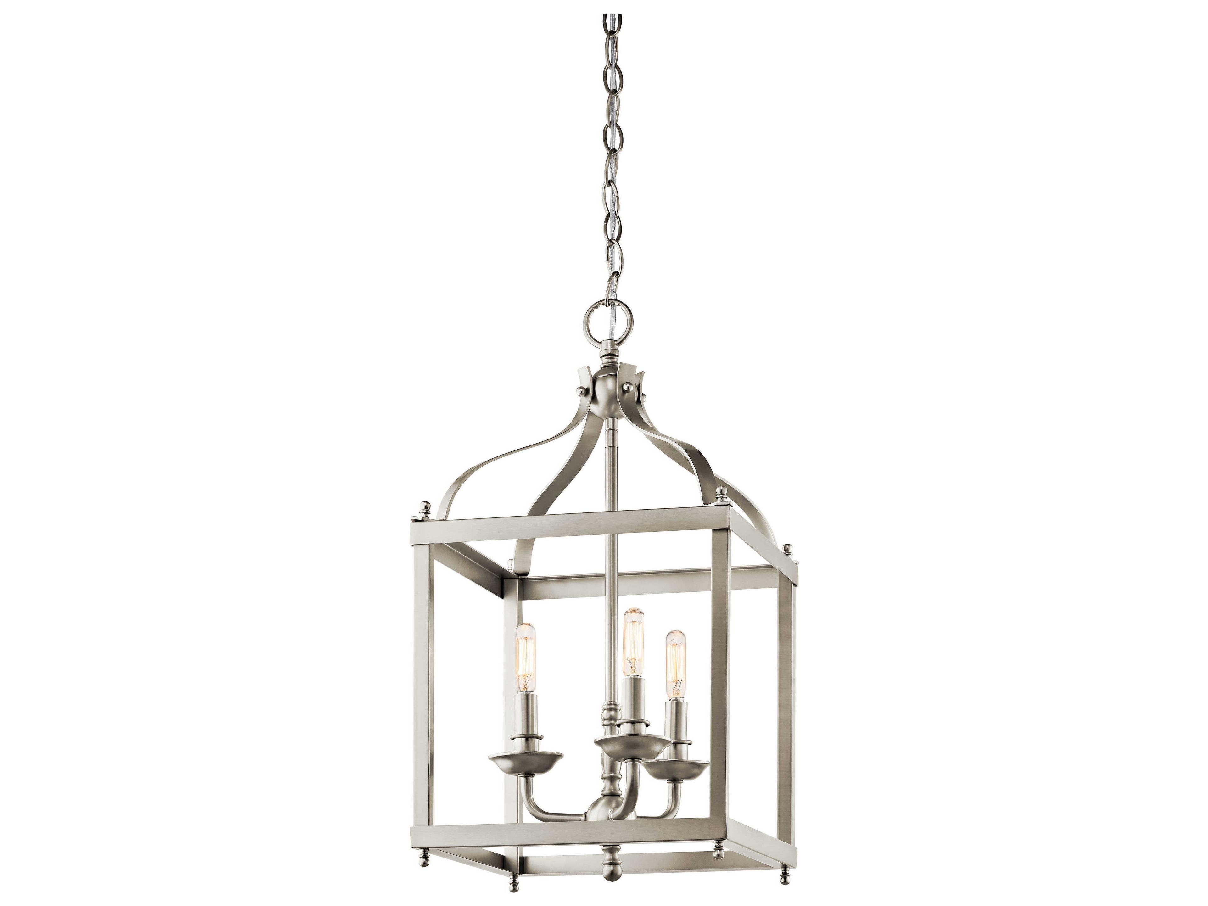 Larkin 3-Light Brushed Nickel Candelabra Chandelier