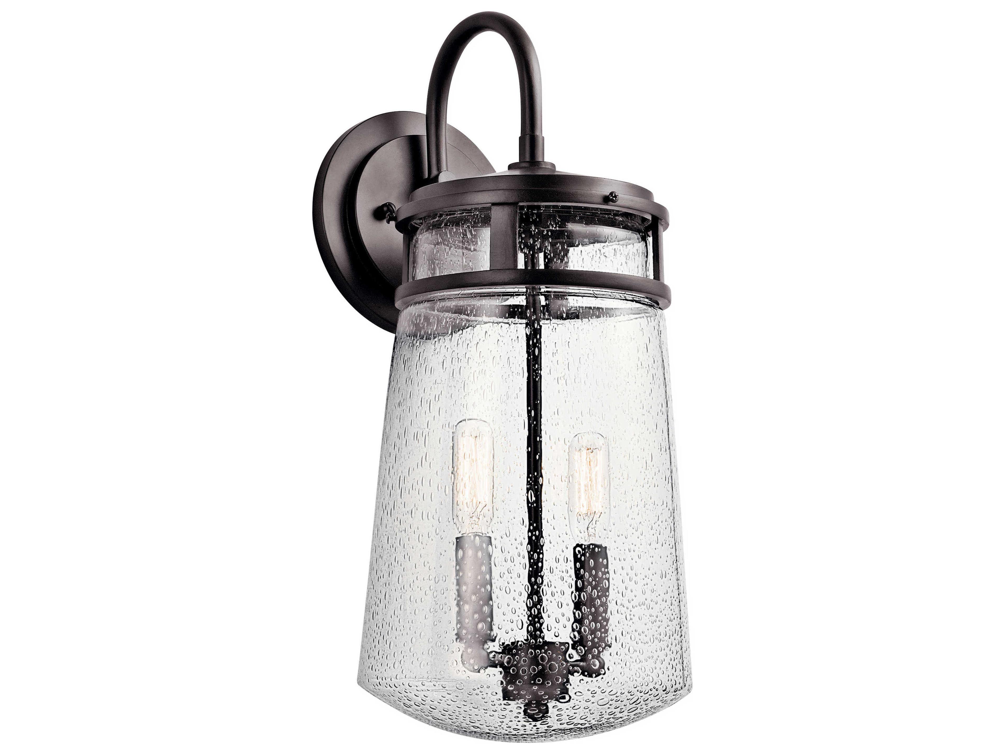 Lyndon 2 - Light Glass Outdoor Wall Light