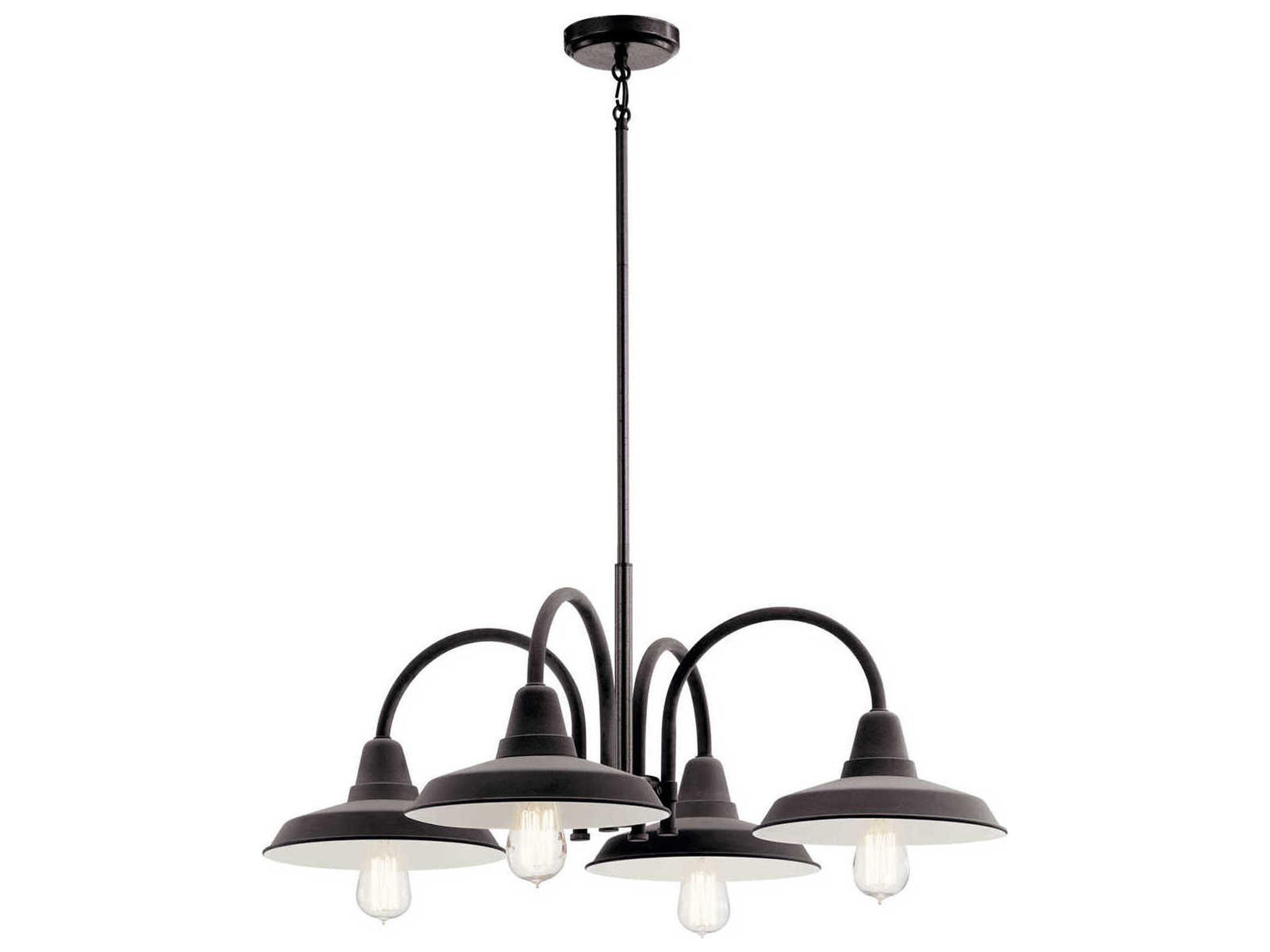 Marrus 4-Light Weathered Zinc Black Chandelier