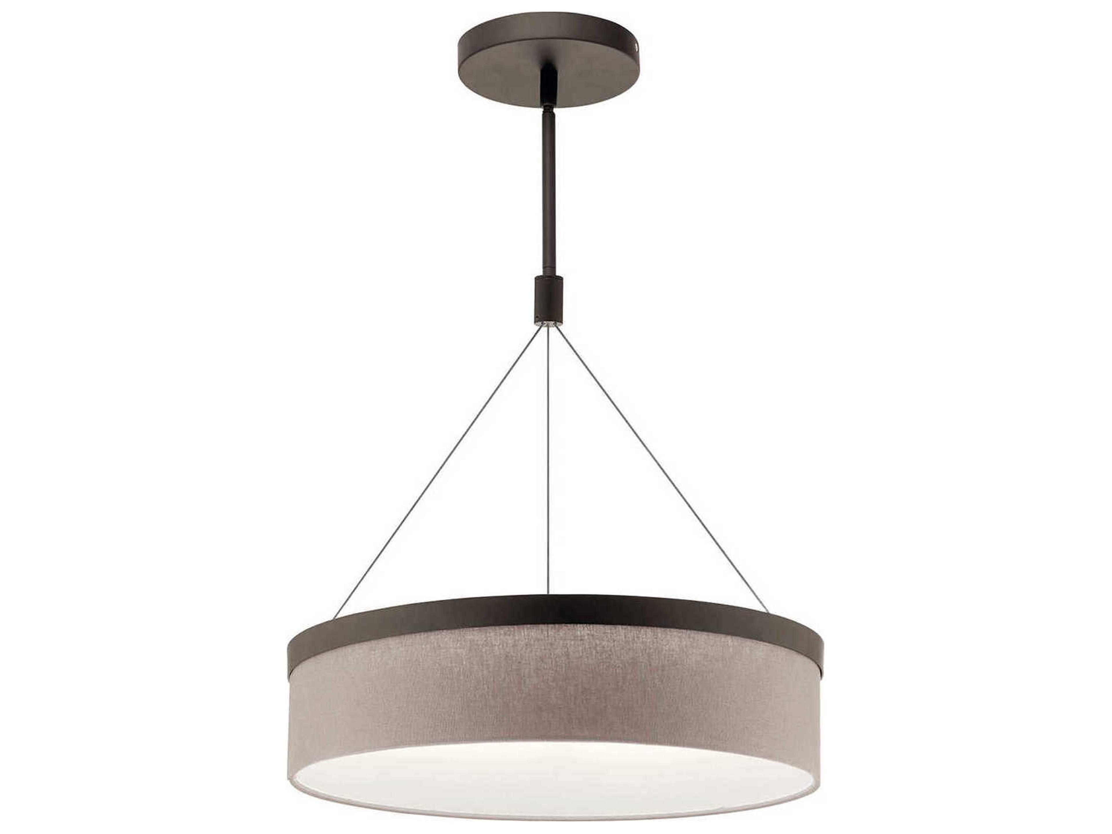 Mercel 3-Light Olde Bronze Drum Pendant