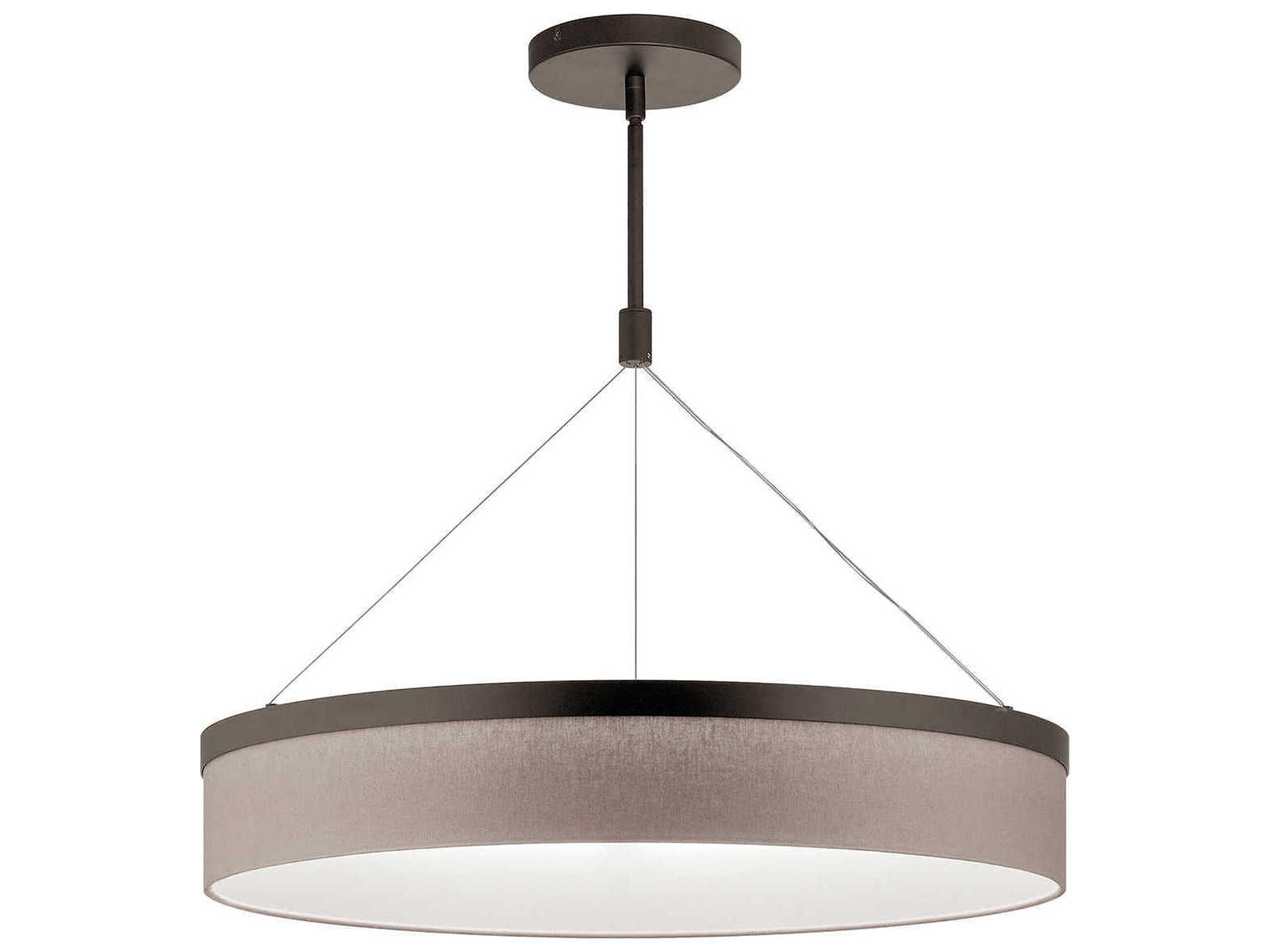 Mercel 3-Light Olde Bronze Drum Pendant