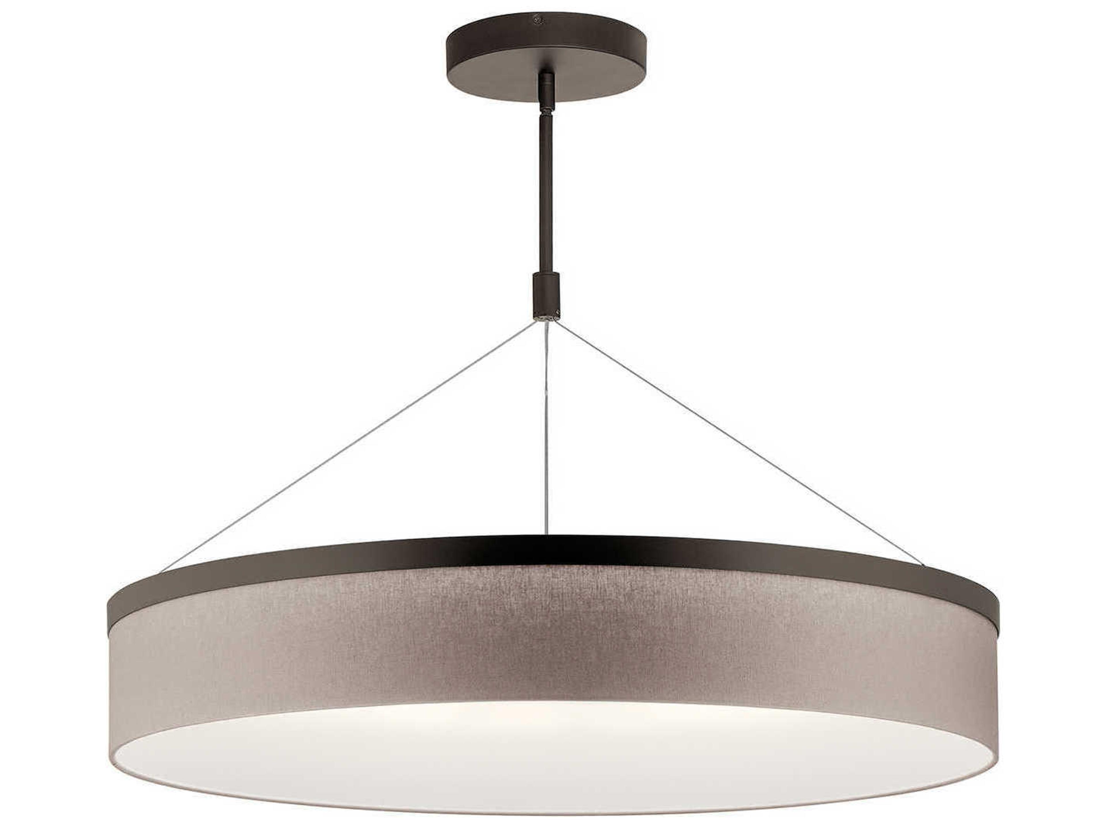 Mercel 3-Light Olde Bronze Drum Pendant