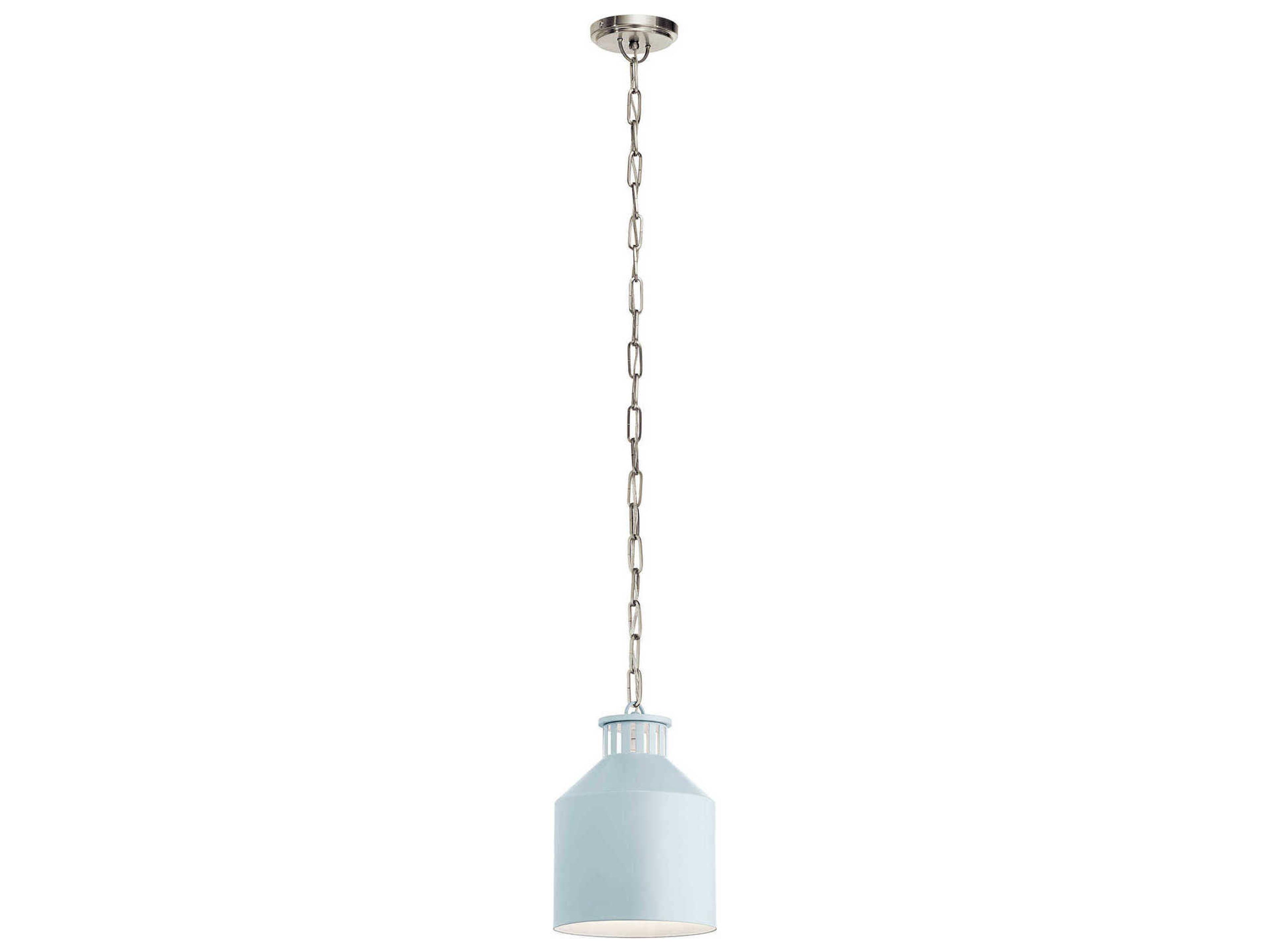 Montauk 1-Light Light Blue Geometric Mini Pendant