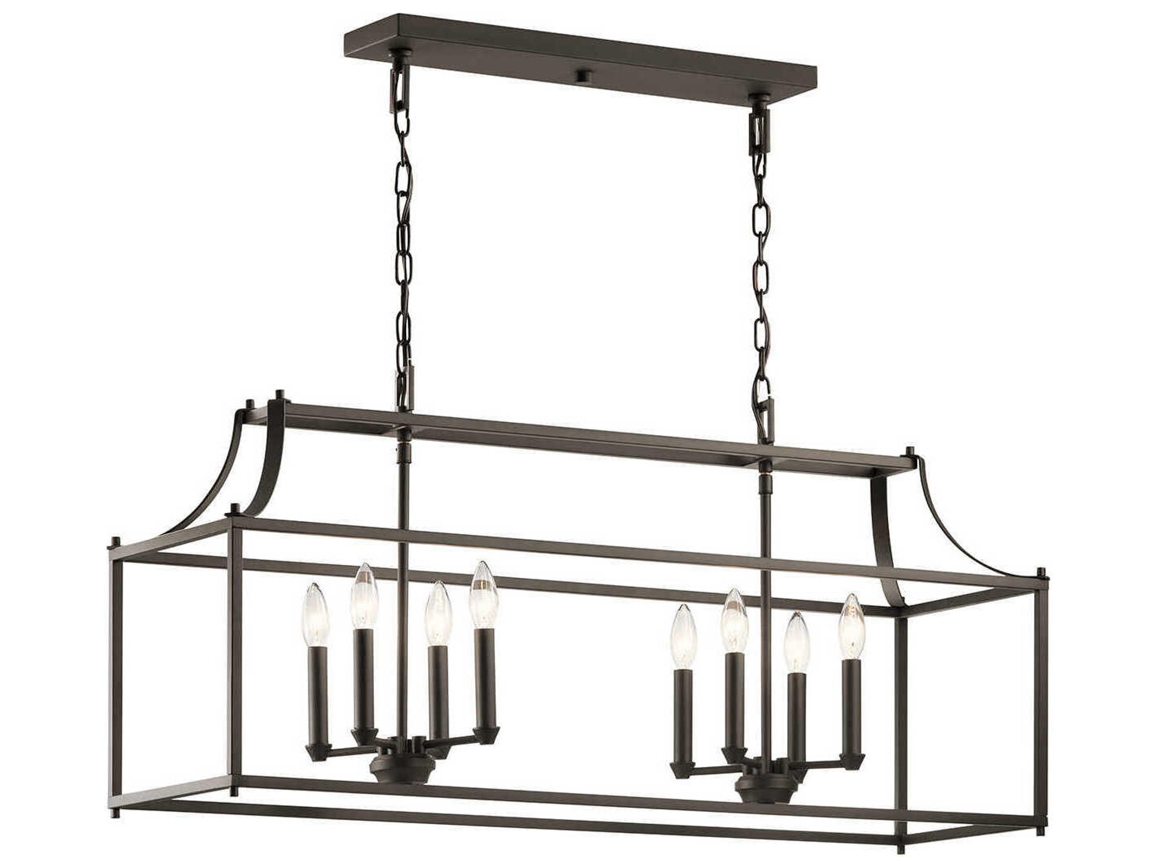 Morrigan 8-Light Olde Bronze Linear Island Pendant