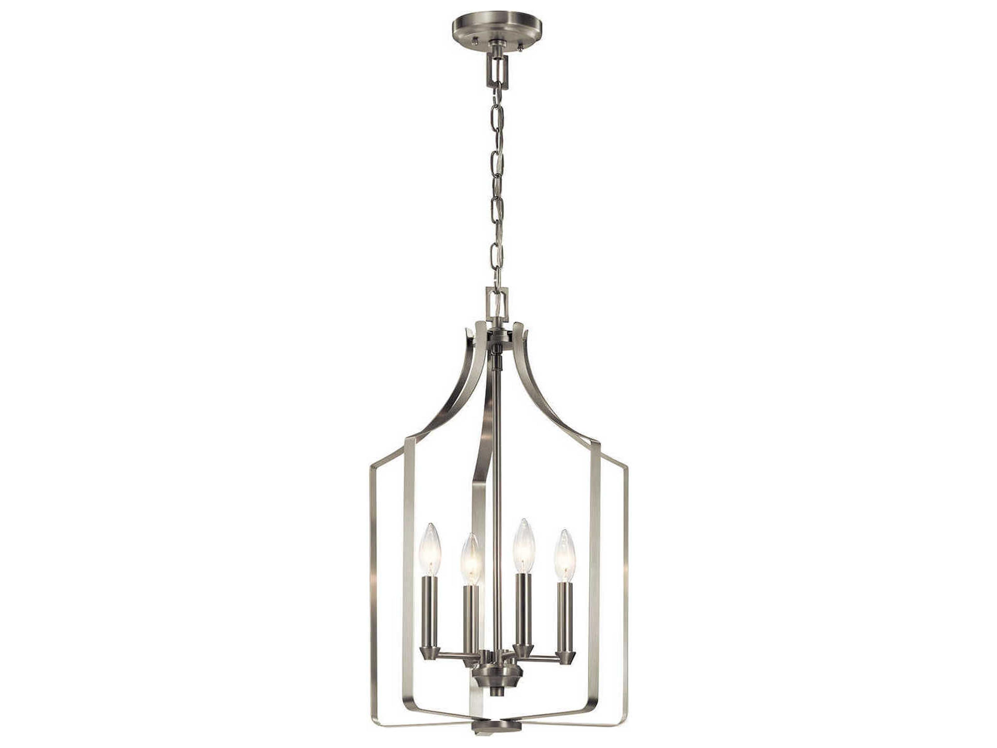 Morrigan 4-Light Brushed Nickel Candelabra Chandelier